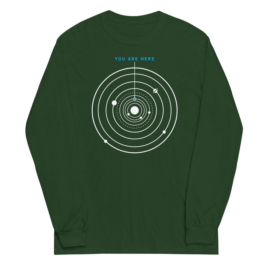 You Are Here Unisex Long Sleeve Tee Hoodie, Sweatshirt | PureTeeCo.com (Image 3)