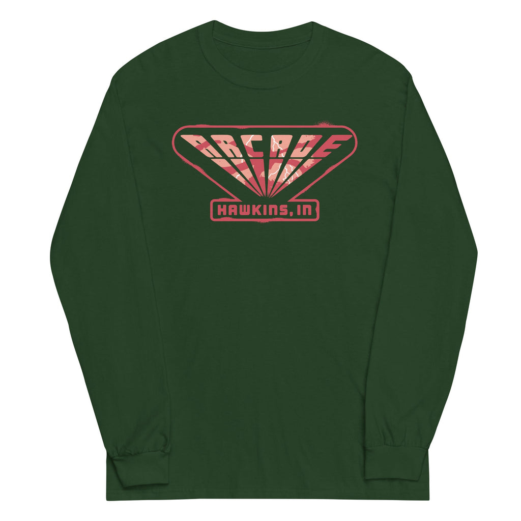 Arcade Unisex Long Sleeve Tee Hoodie, Sweatshirt | PureTeeCo.com (Image 3)