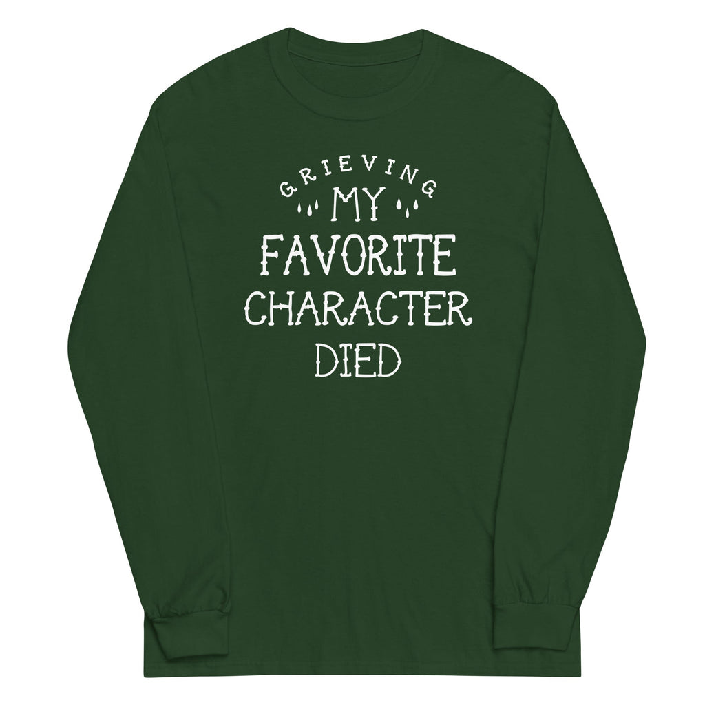 My Favorite Character Died Unisex Long Sleeve Tee Hoodie, Sweatshirt | PureTeeCo.com (Image 3)