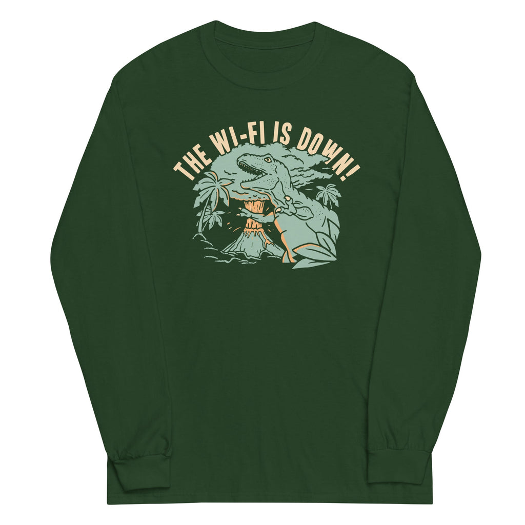 The Wi-Fi Is Down! Unisex Long Sleeve Tee Hoodie, Sweatshirt | PureTeeCo.com (Image 4)