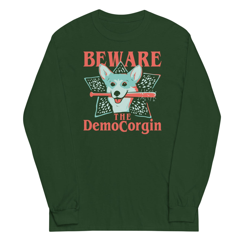 The DemoCorgin Unisex Long Sleeve Tee Hoodie, Sweatshirt | PureTeeCo.com (Image 3)