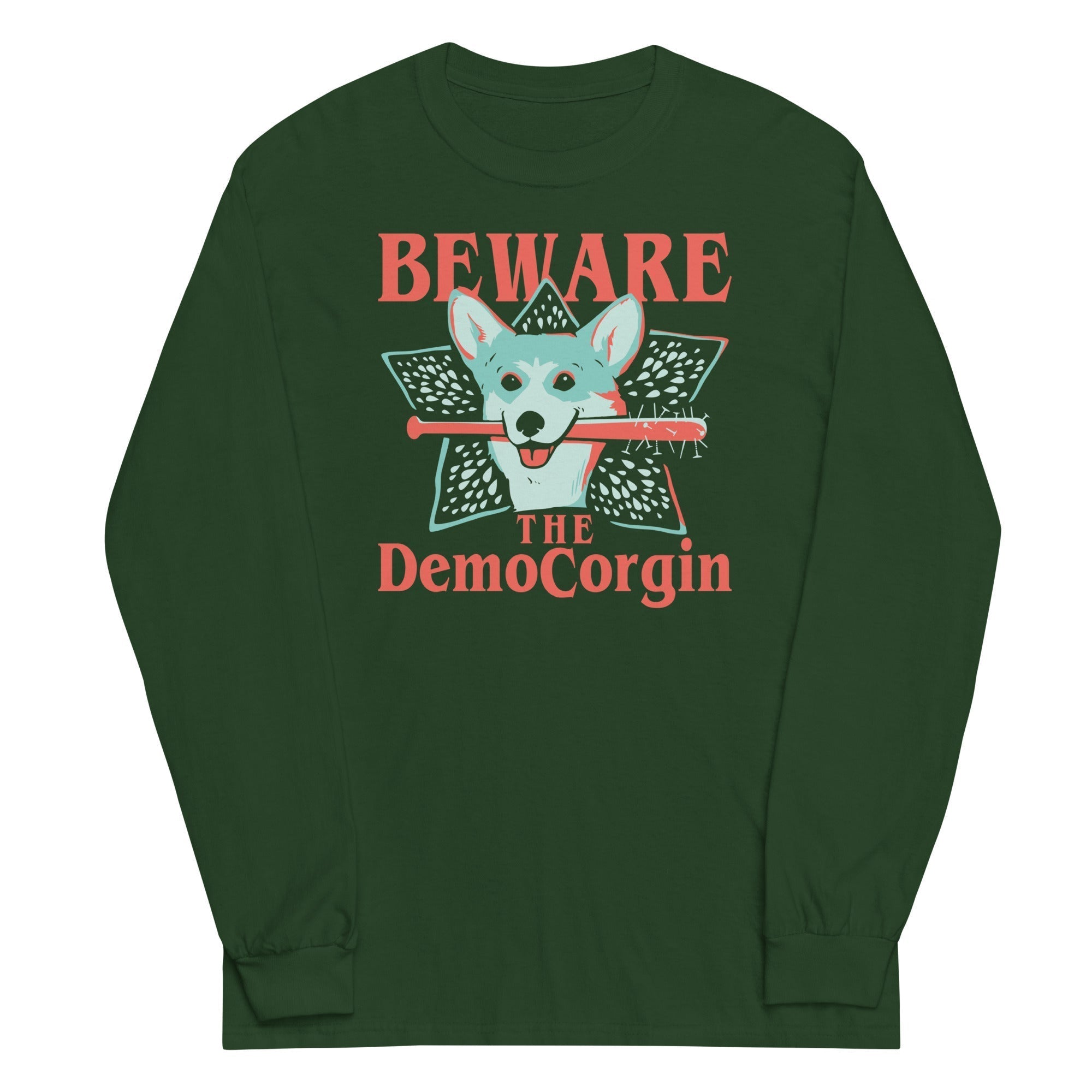 The DemoCorgin Unisex Long Sleeve Tee Hoodie, Sweatshirt | PureTeeCo.com (Image 3)