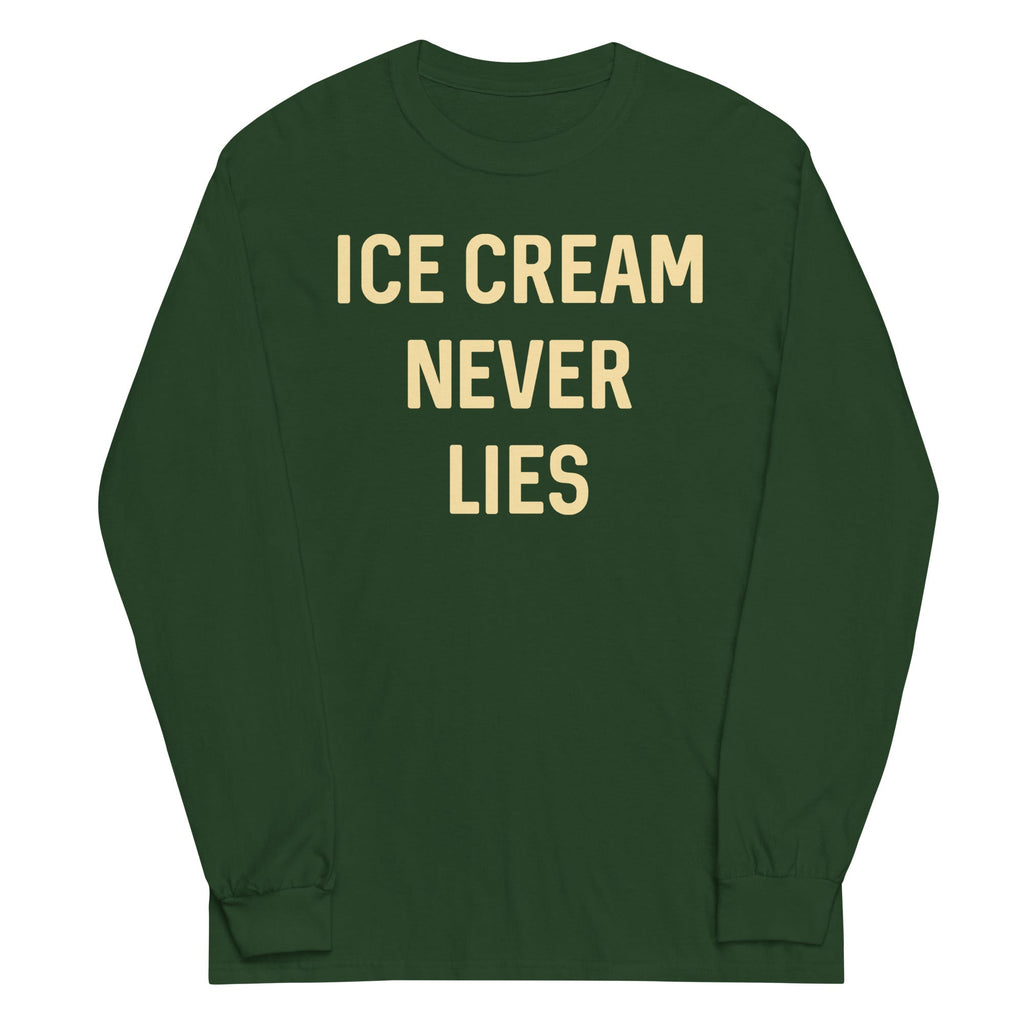 Ice Cream Never Lies Unisex Long Sleeve Tee Hoodie, Sweatshirt | PureTeeCo.com (Image 3)
