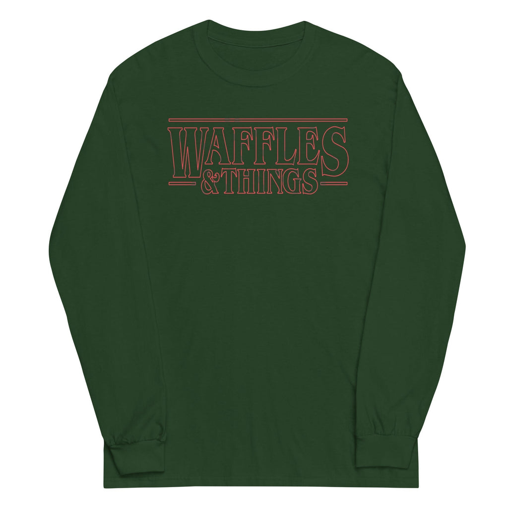 Waffles & Things Unisex Long Sleeve Tee Hoodie, Sweatshirt | PureTeeCo.com (Image 3)