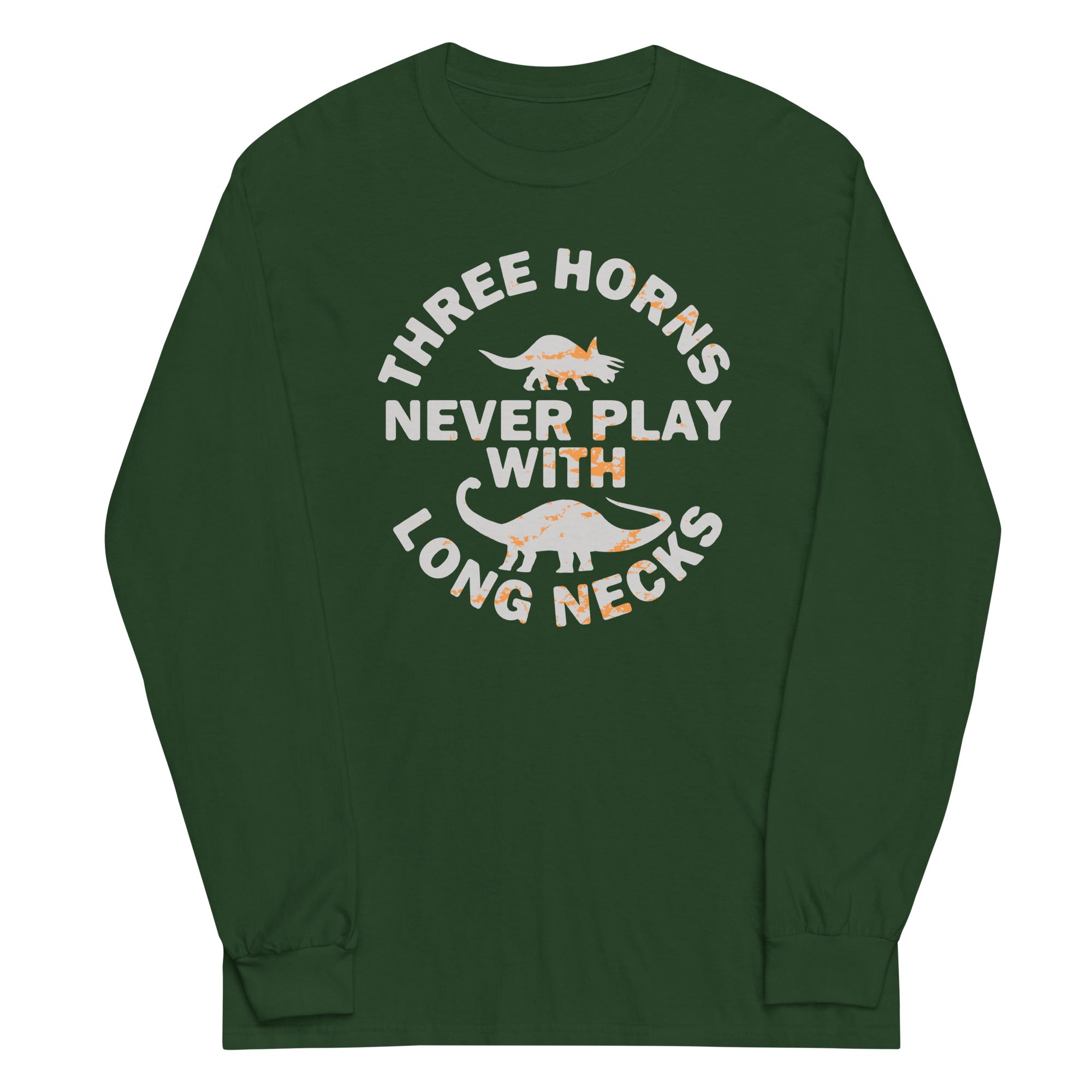 Three Horns Never Play With Long Necks Unisex Long Sleeve Tee Hoodie, Sweatshirt | PureTeeCo.com (Image 4)