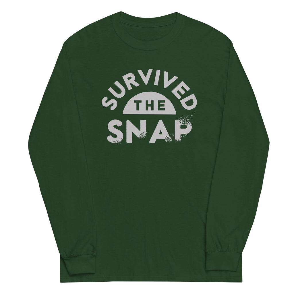 Survived The Snap Unisex Long Sleeve Tee Hoodie, Sweatshirt | PureTeeCo.com (Image 4)