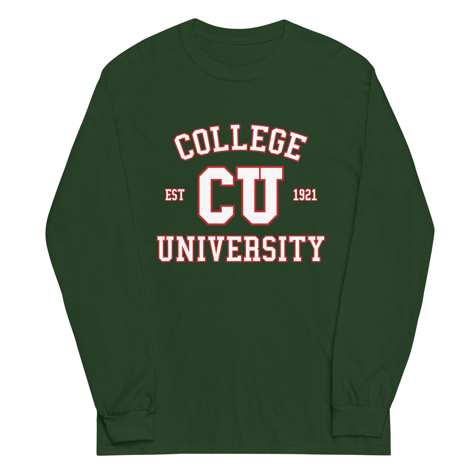 College University Unisex Long Sleeve Tee Hoodie, Sweatshirt | PureTeeCo.com (Image 3)