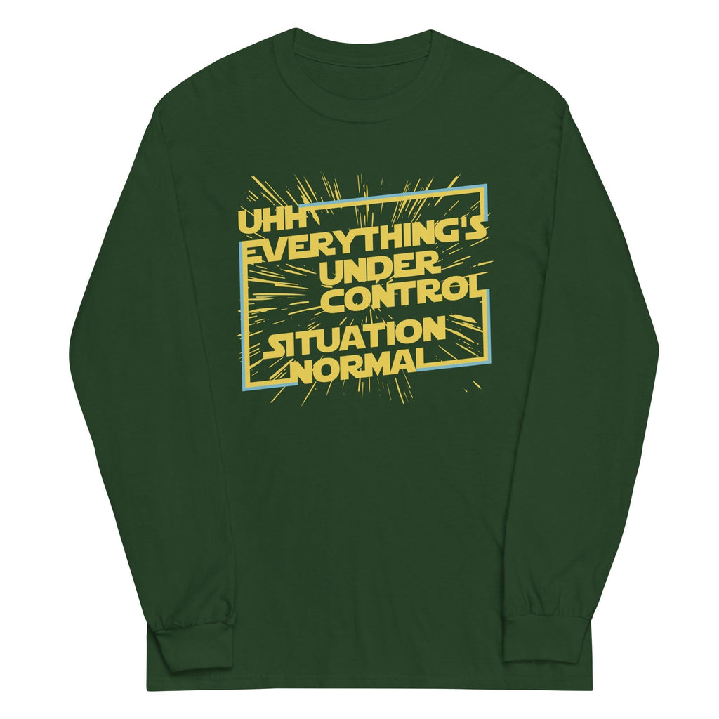 Everything's Under Control Situation Normal Unisex Long Sleeve Tee Hoodie, Sweatshirt | PureTeeCo.com (Image 4)
