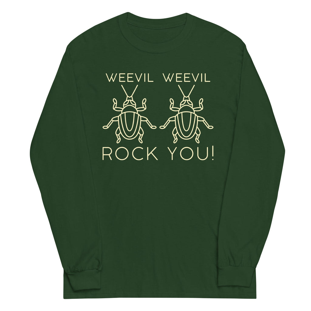 Weevil Weevil Rock You! Unisex Long Sleeve Tee Hoodie, Sweatshirt | PureTeeCo.com (Image 3)