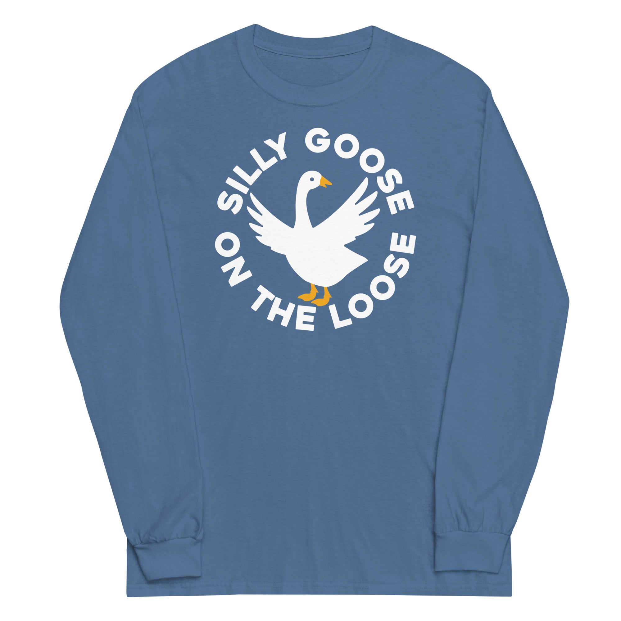 Silly Goose On The Loose Unisex Long Sleeve Tee Hoodie, Sweatshirt | PureTeeCo.com (Image 2)