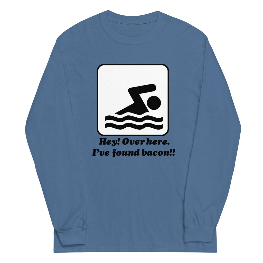 I've Found Bacon! Unisex Long Sleeve Tee Hoodie, Sweatshirt | PureTeeCo.com (Image 3)