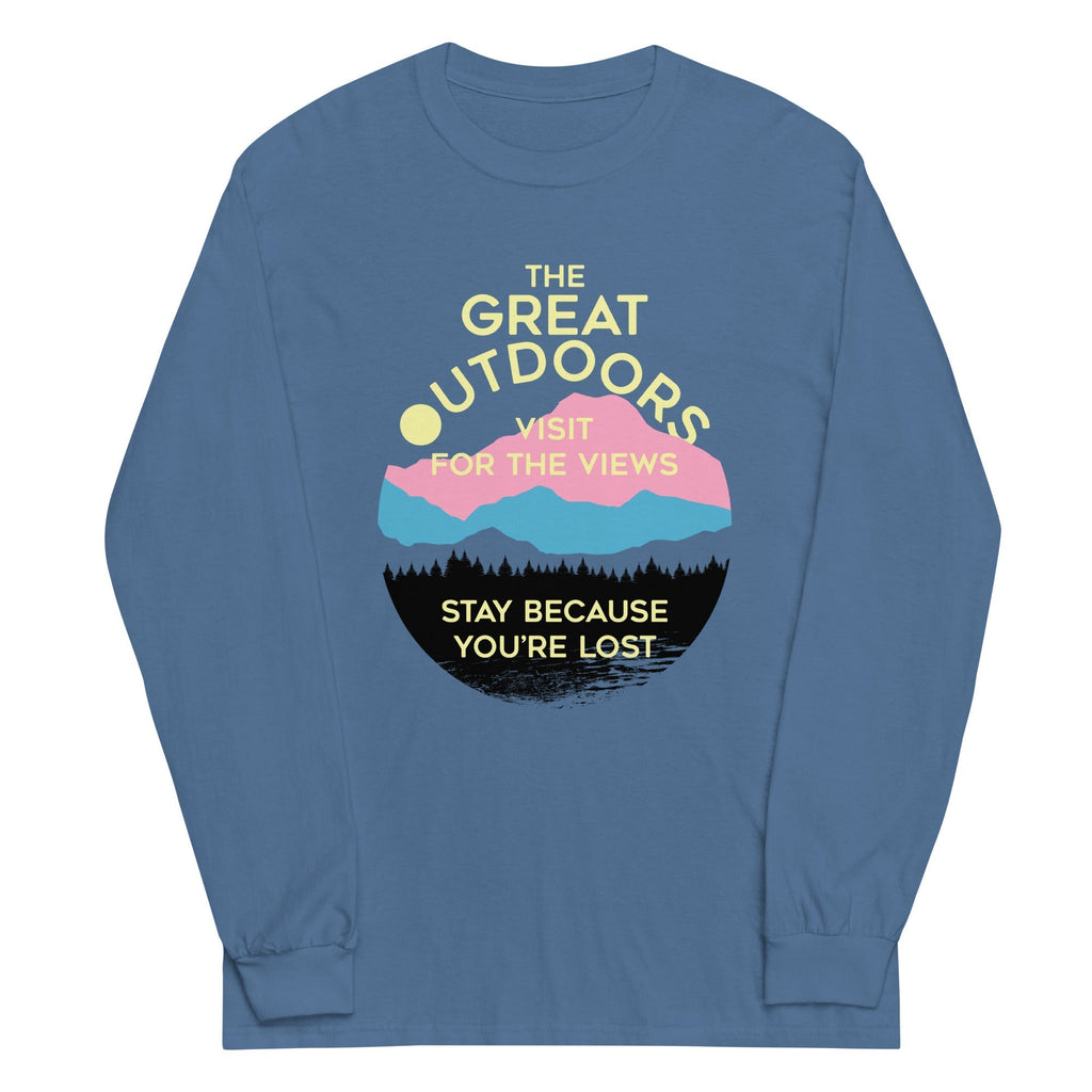 The Great Outdoors Unisex Long Sleeve Tee Hoodie, Sweatshirt | PureTeeCo.com (Image 4)