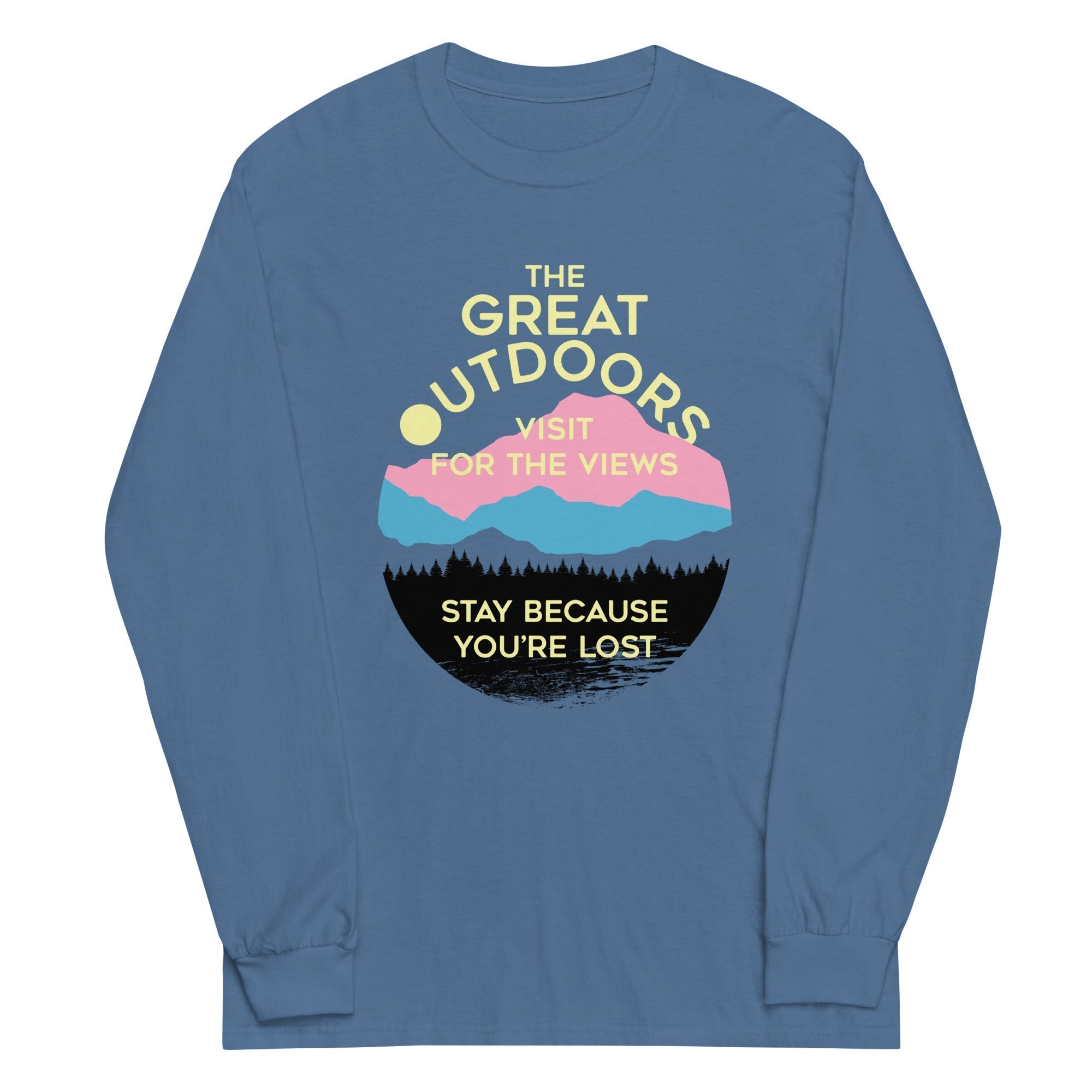 The Great Outdoors Unisex Long Sleeve Tee Hoodie, Sweatshirt | PureTeeCo.com (Image 4)