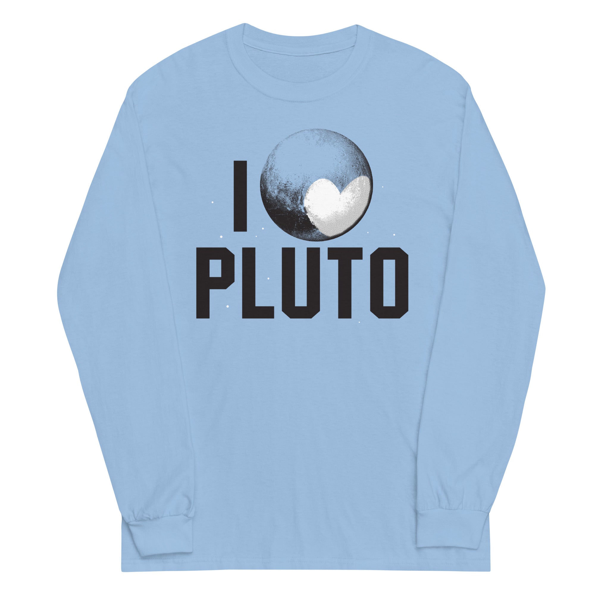 I Heart Pluto Unisex Long Sleeve Tee Hoodie, Sweatshirt | PureTeeCo.com (Image 2)