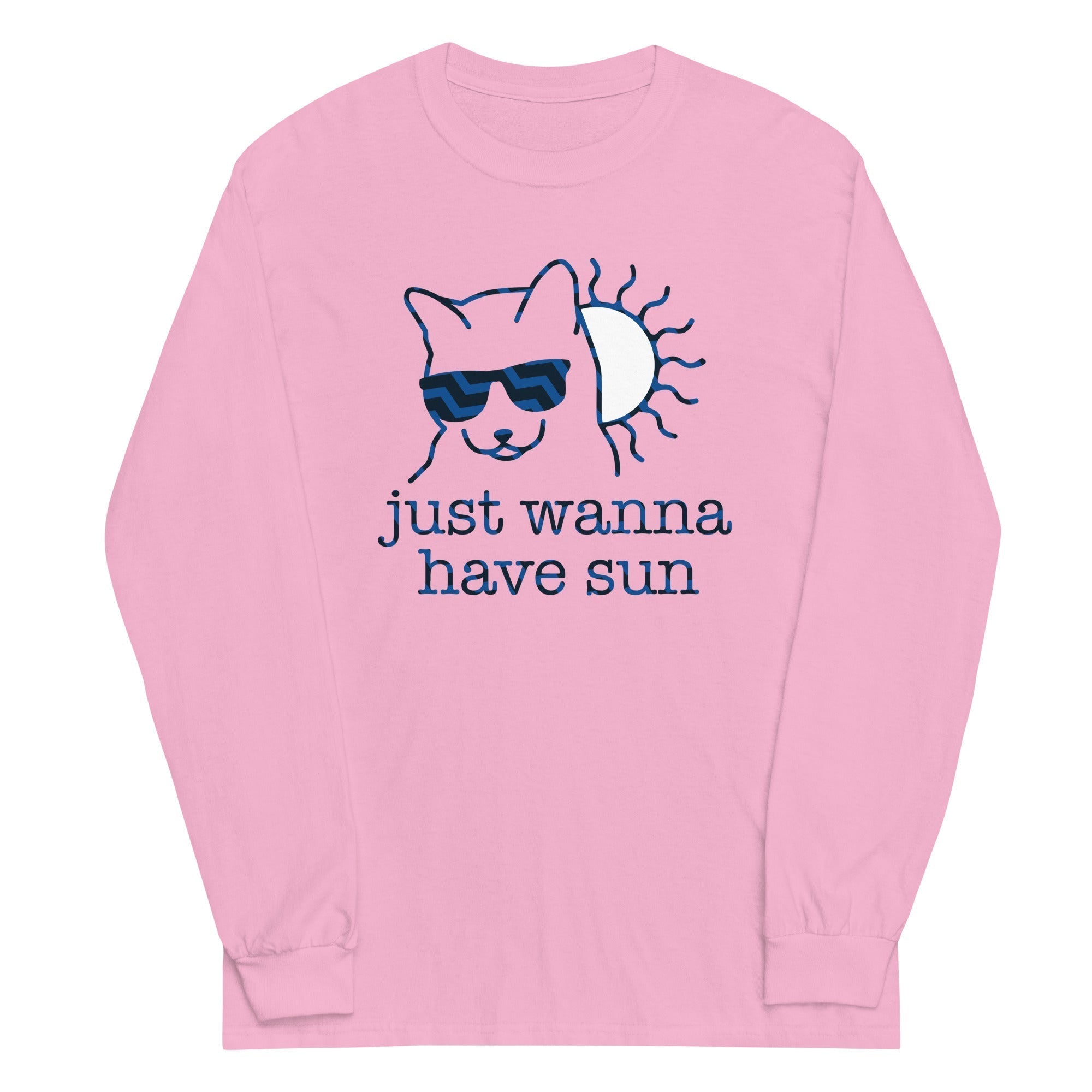 Just Wanna Have Sun Unisex Long Sleeve Tee Hoodie, Sweatshirt | PureTeeCo.com (Image 4)