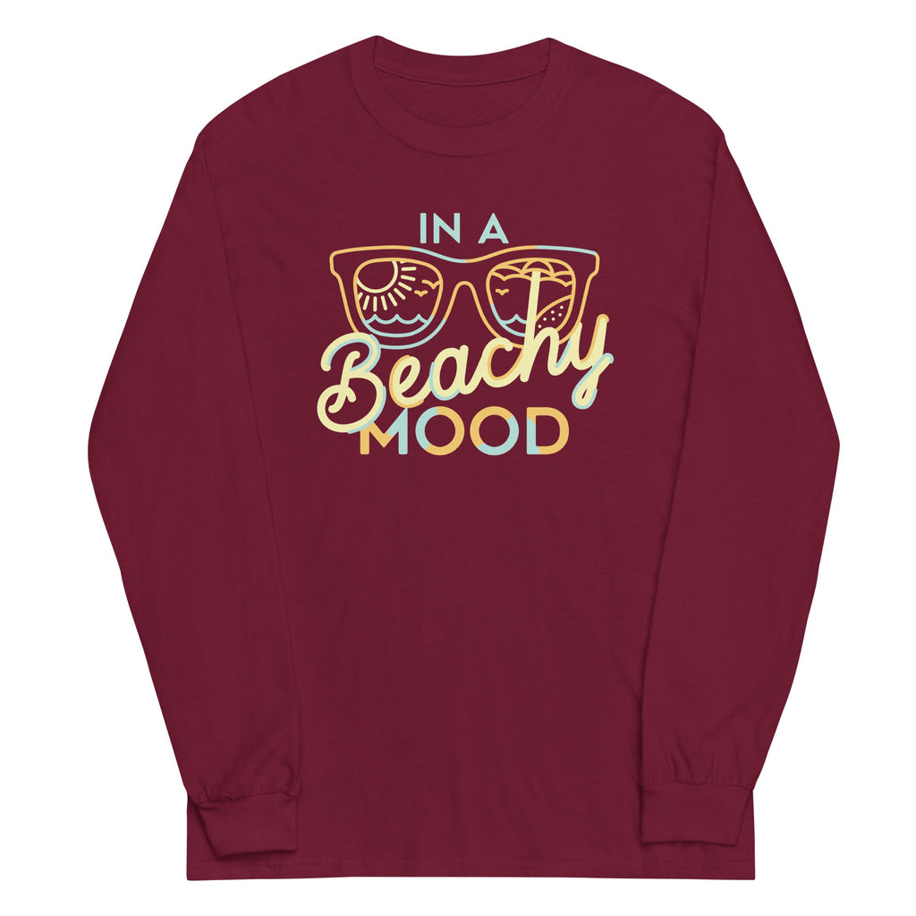 In A Beachy Mood Unisex Long Sleeve Tee Hoodie, Sweatshirt | PureTeeCo.com (Image 4)