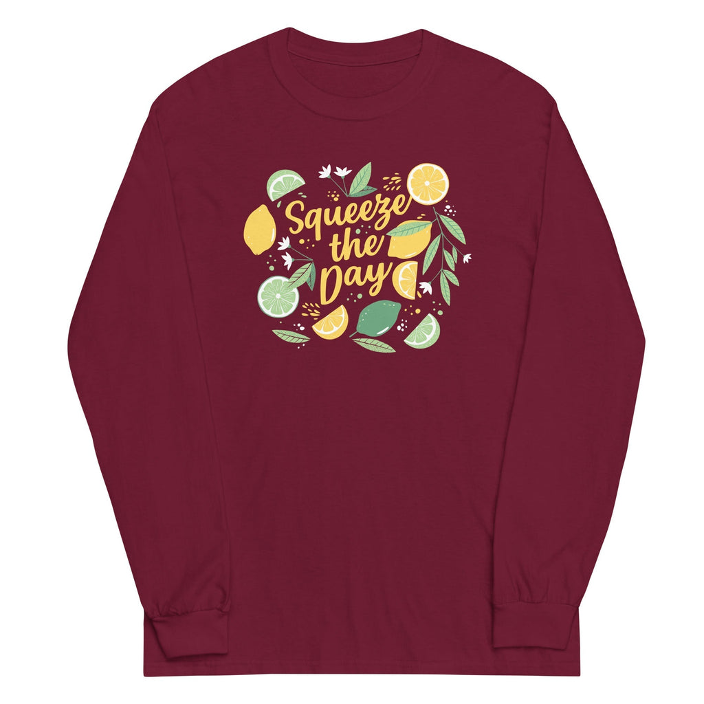 Squeeze The Day Unisex Long Sleeve Tee Hoodie, Sweatshirt | PureTeeCo.com (Image 3)