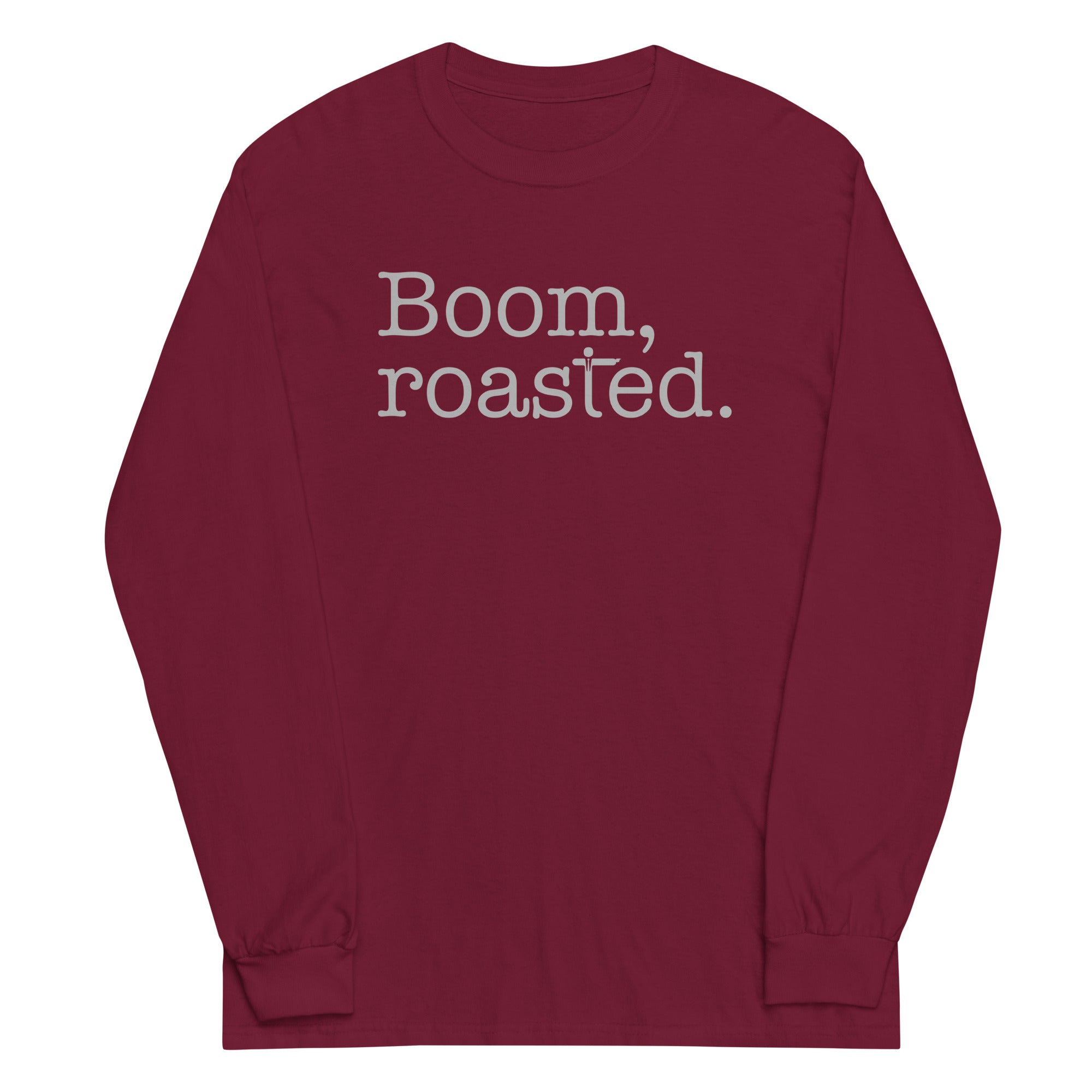 Boom, Roasted Unisex Long Sleeve Tee Hoodie, Sweatshirt | PureTeeCo.com (Image 3)