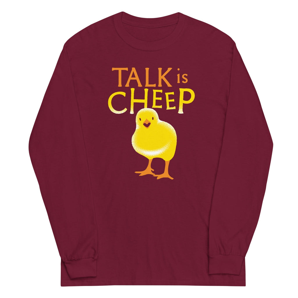 Talk Is Cheep Unisex Long Sleeve Tee Hoodie, Sweatshirt | PureTeeCo.com (Image 3)