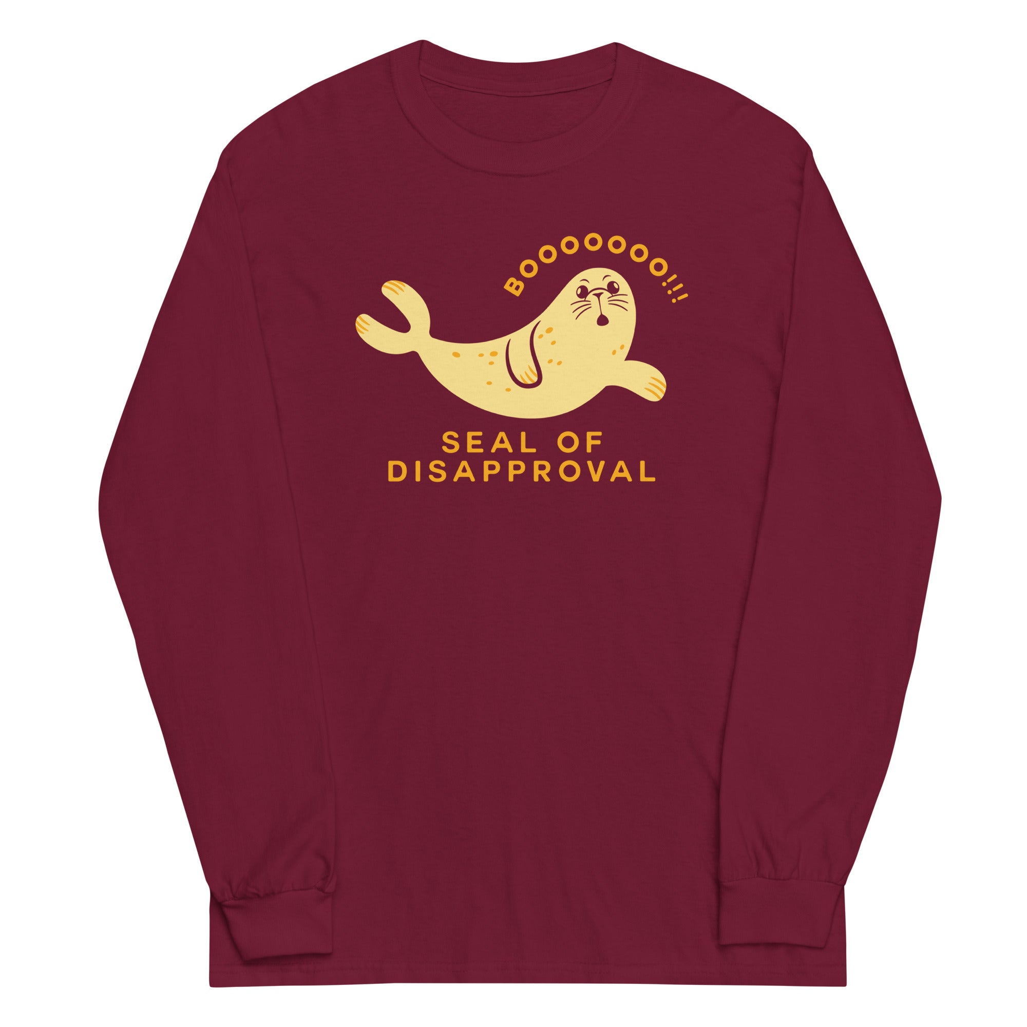 Seal Of Disapproval Unisex Long Sleeve Tee Hoodie, Sweatshirt | PureTeeCo.com (Image 3)
