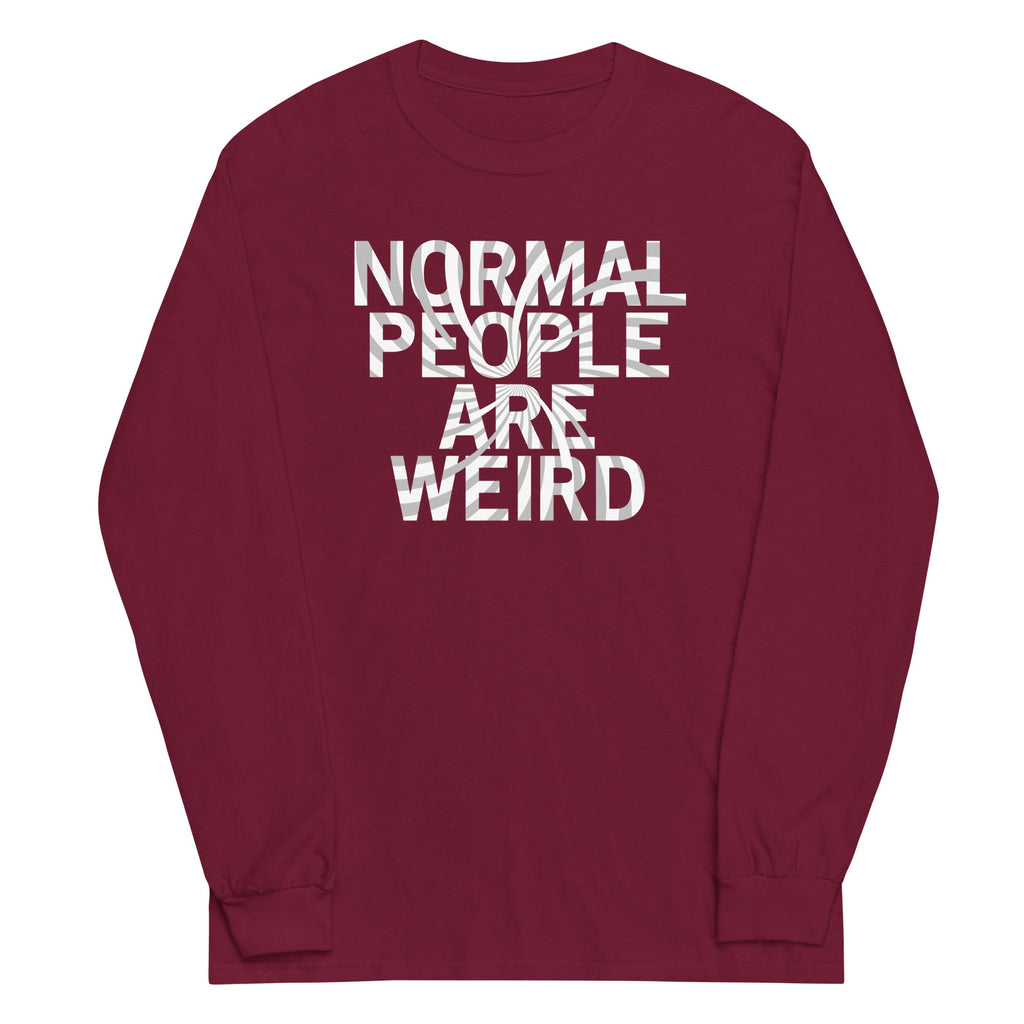 Normal People Are Weird Unisex Long Sleeve Tee Hoodie, Sweatshirt | PureTeeCo.com (Image 3)