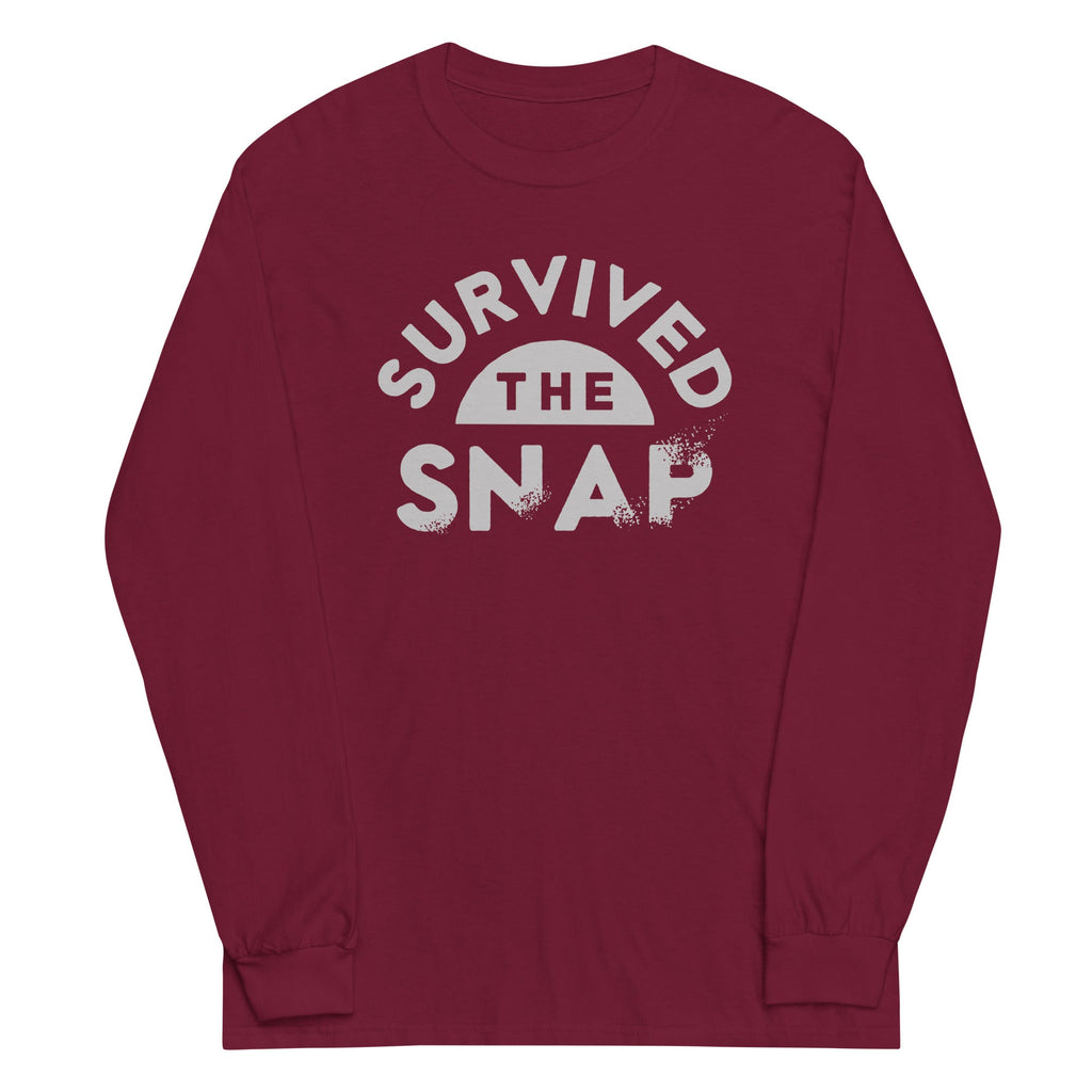 Survived The Snap Unisex Long Sleeve Tee Hoodie, Sweatshirt | PureTeeCo.com (Image 3)