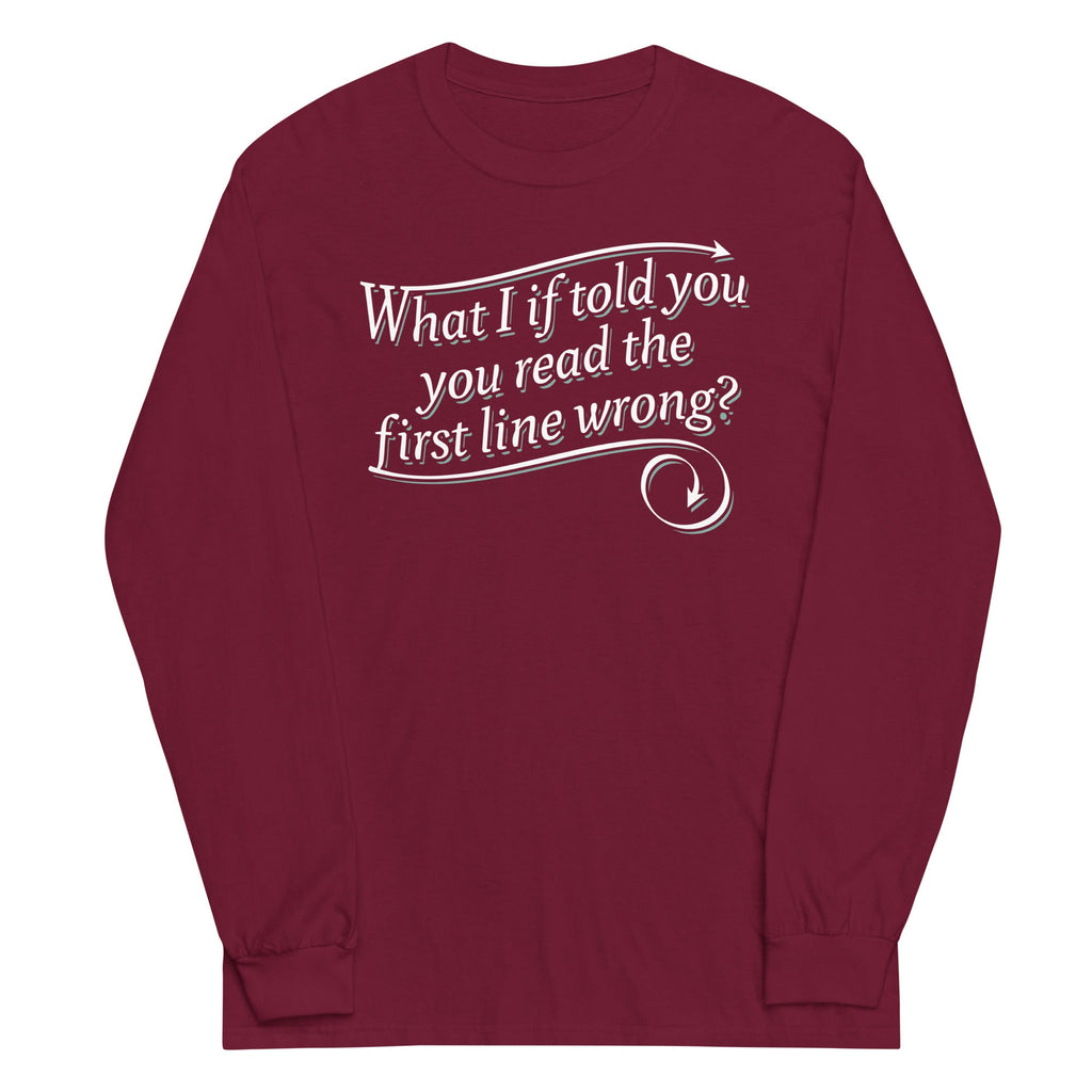 What I If Told You Unisex Long Sleeve Tee Hoodie, Sweatshirt | PureTeeCo.com (Image 3)