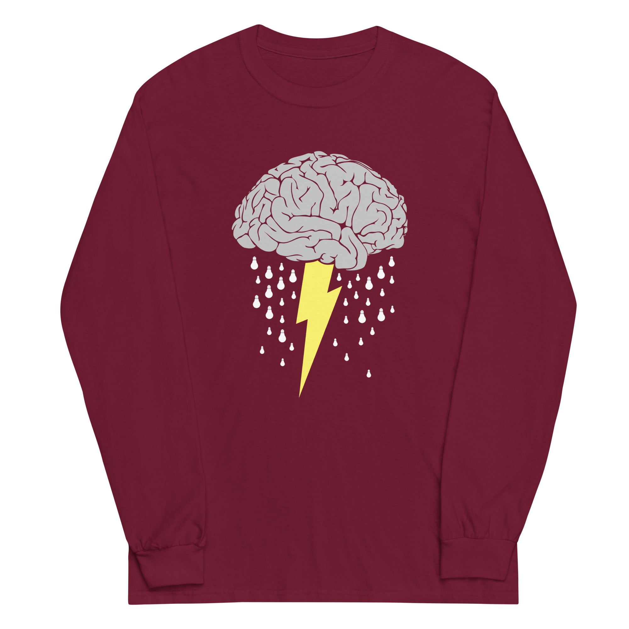 Brainstorm Unisex Long Sleeve Tee Hoodie, Sweatshirt | PureTeeCo.com (Image 3)