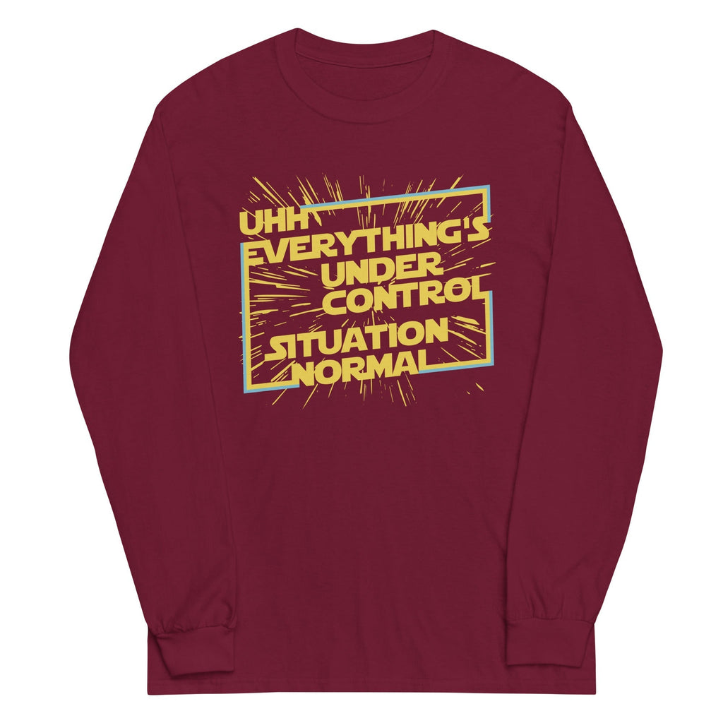 Everything's Under Control Situation Normal Unisex Long Sleeve Tee Hoodie, Sweatshirt | PureTeeCo.com (Image 3)