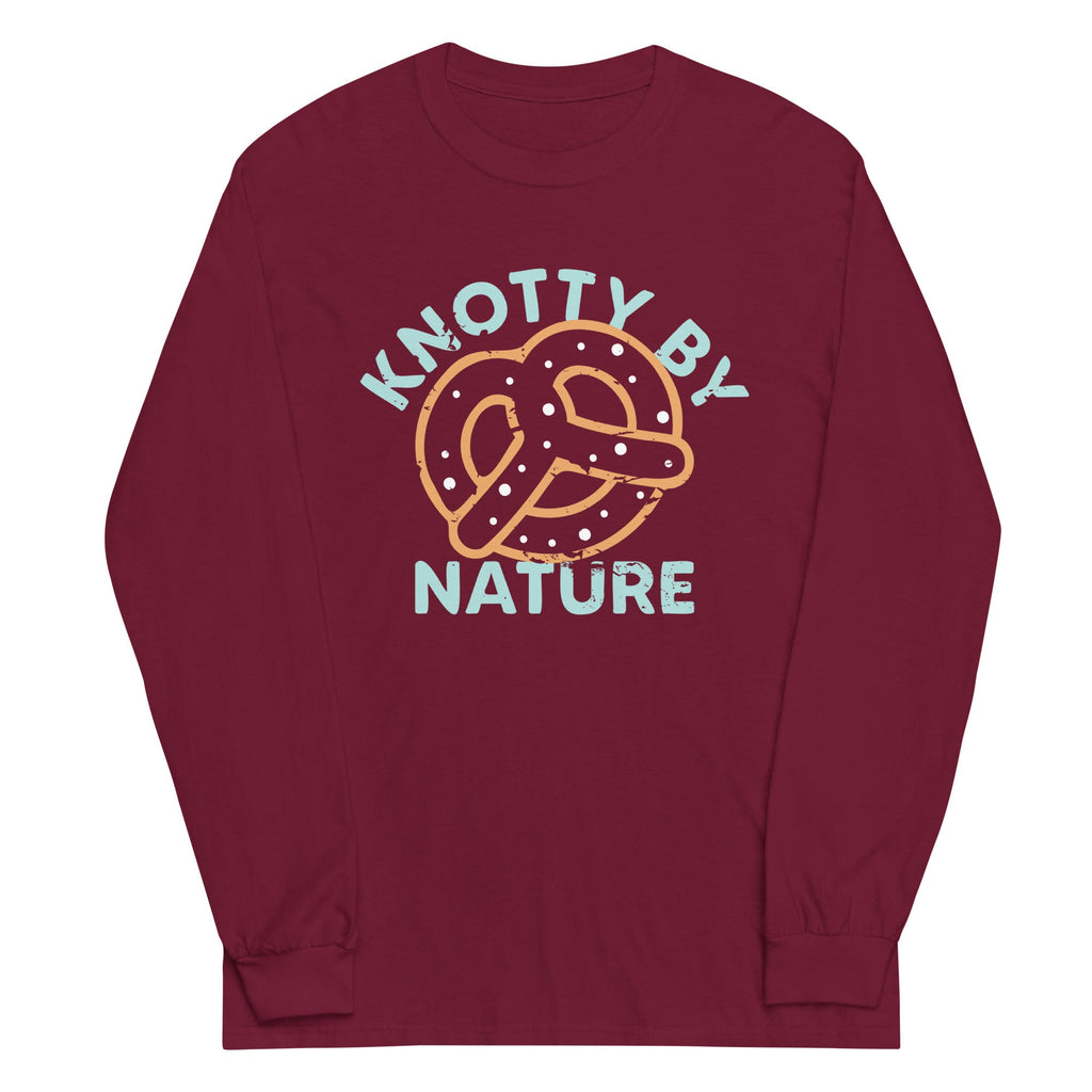 Knotty By Nature Unisex Long Sleeve Tee Hoodie, Sweatshirt | PureTeeCo.com (Image 4)