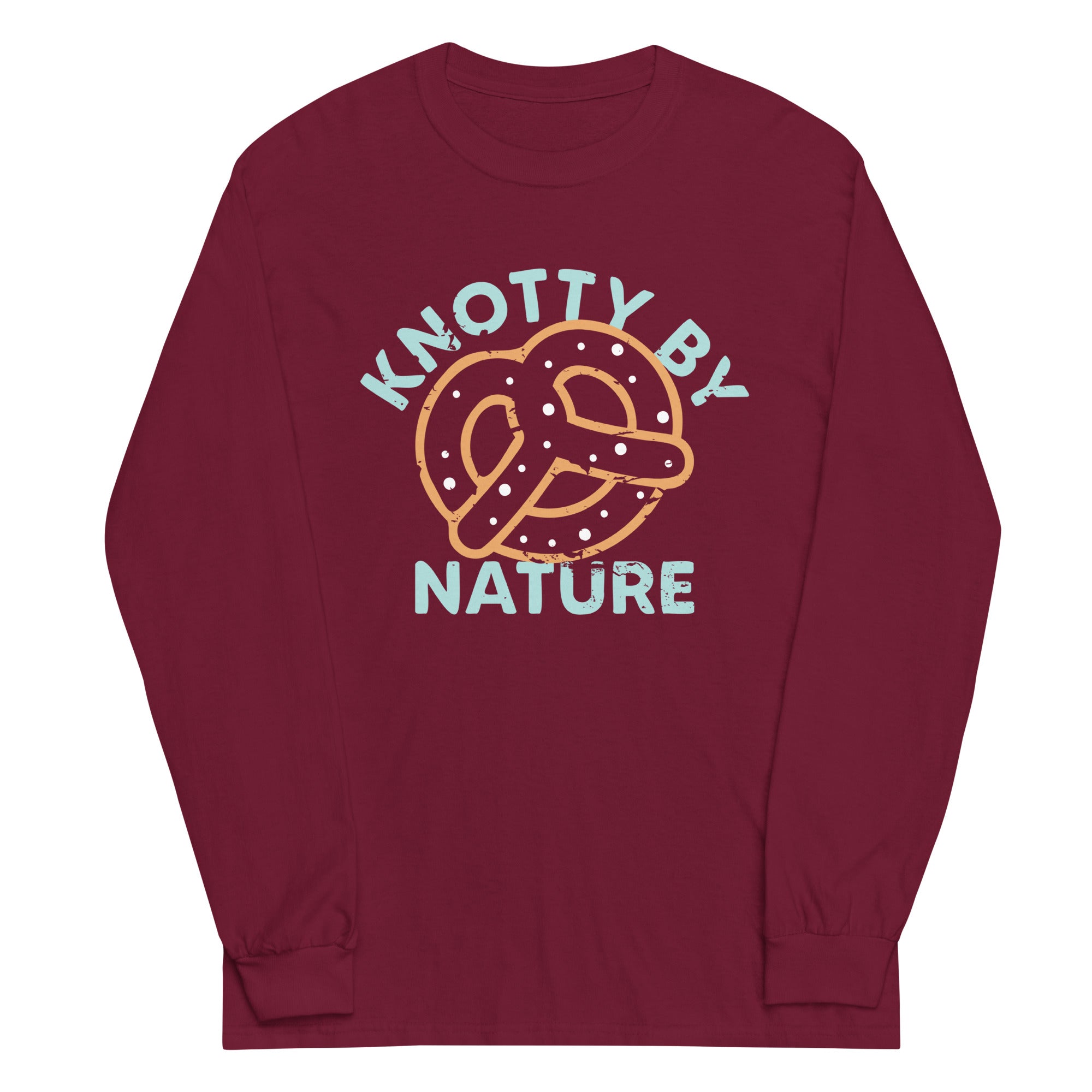Knotty By Nature Unisex Long Sleeve Tee Hoodie, Sweatshirt | PureTeeCo.com (Image 4)