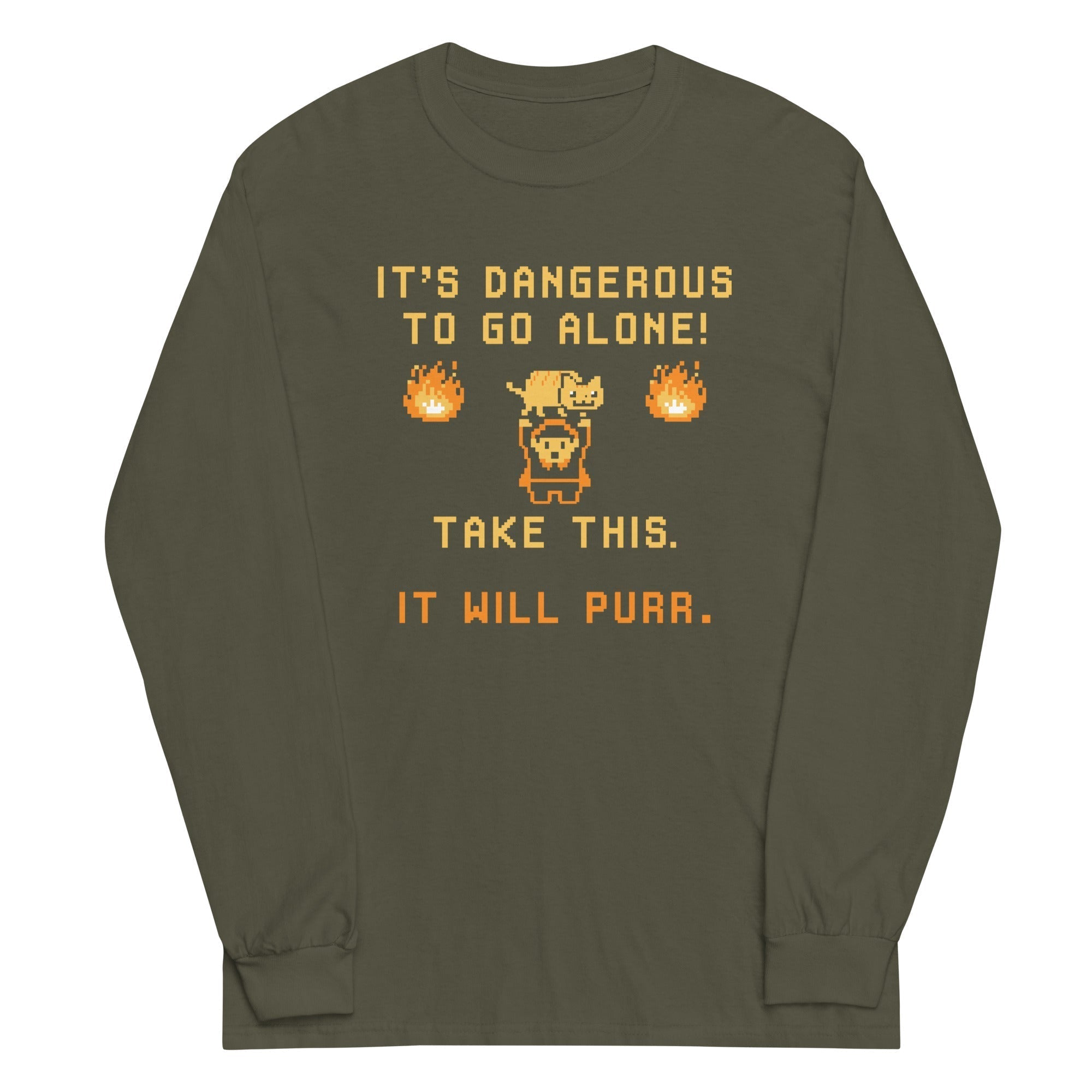 It's Dangerous To Go Alone Unisex Long Sleeve Tee Hoodie, Sweatshirt | PureTeeCo.com (Image 4)