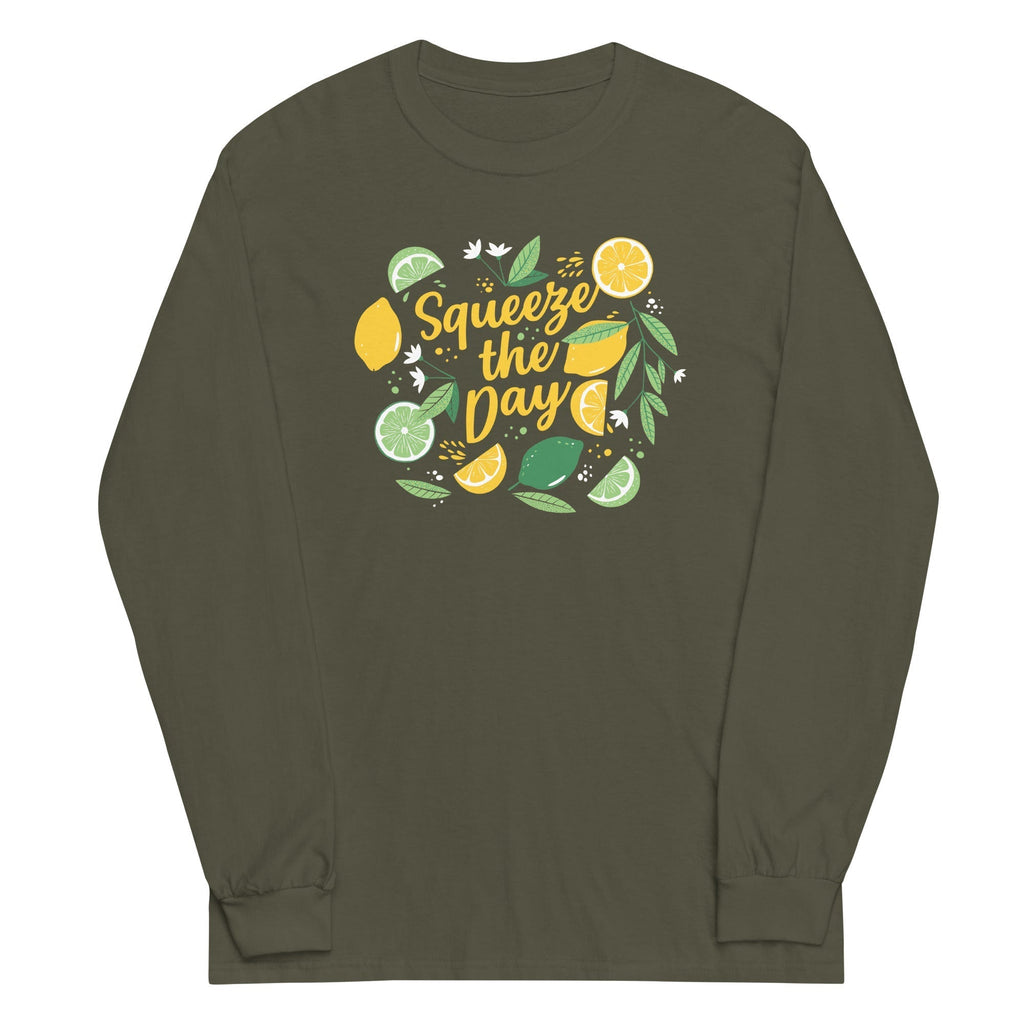 Squeeze The Day Unisex Long Sleeve Tee Hoodie, Sweatshirt | PureTeeCo.com (Image 5)