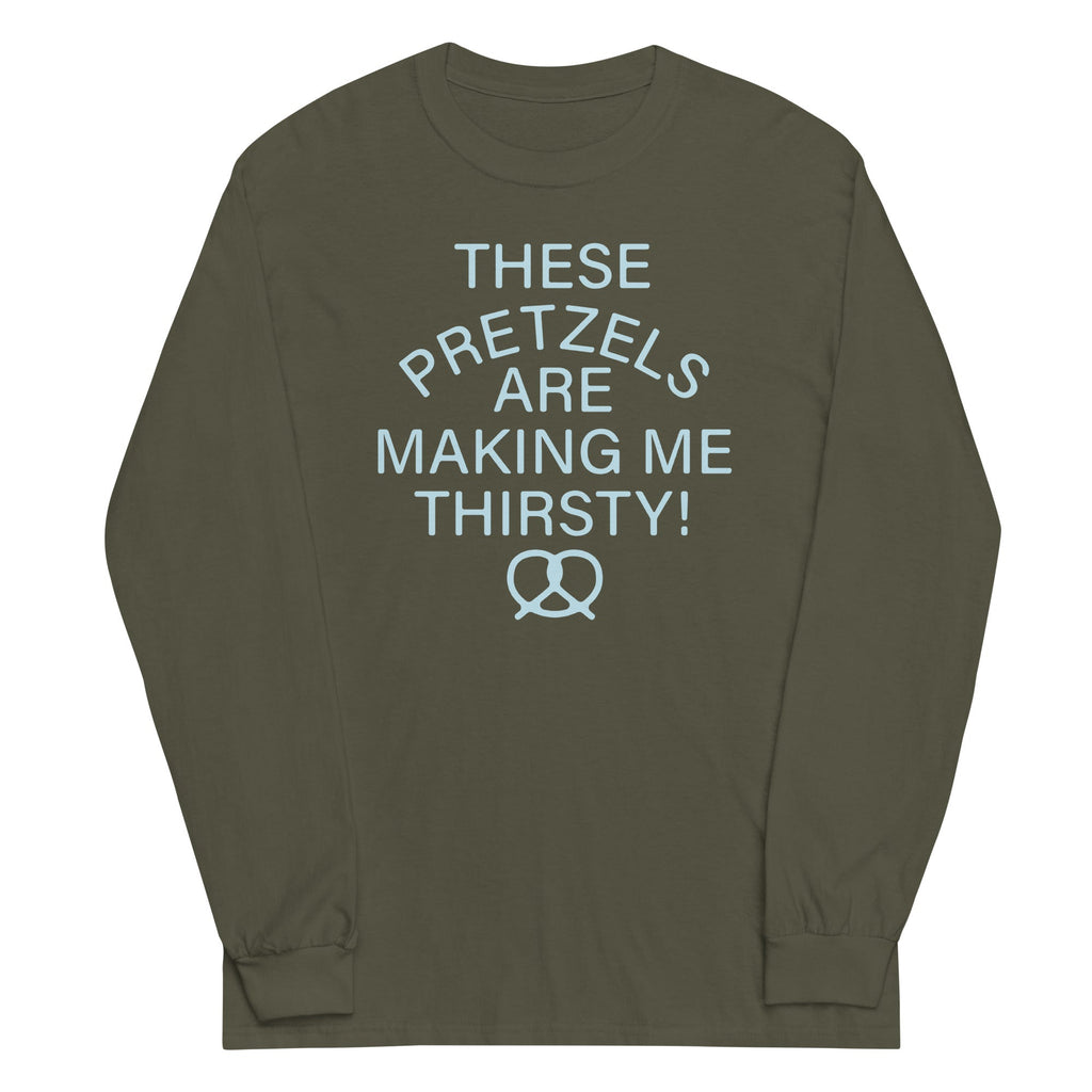 These Pretzels Are Making Me Thirsty! Unisex Long Sleeve Tee Hoodie, Sweatshirt | PureTeeCo.com (Image 5)