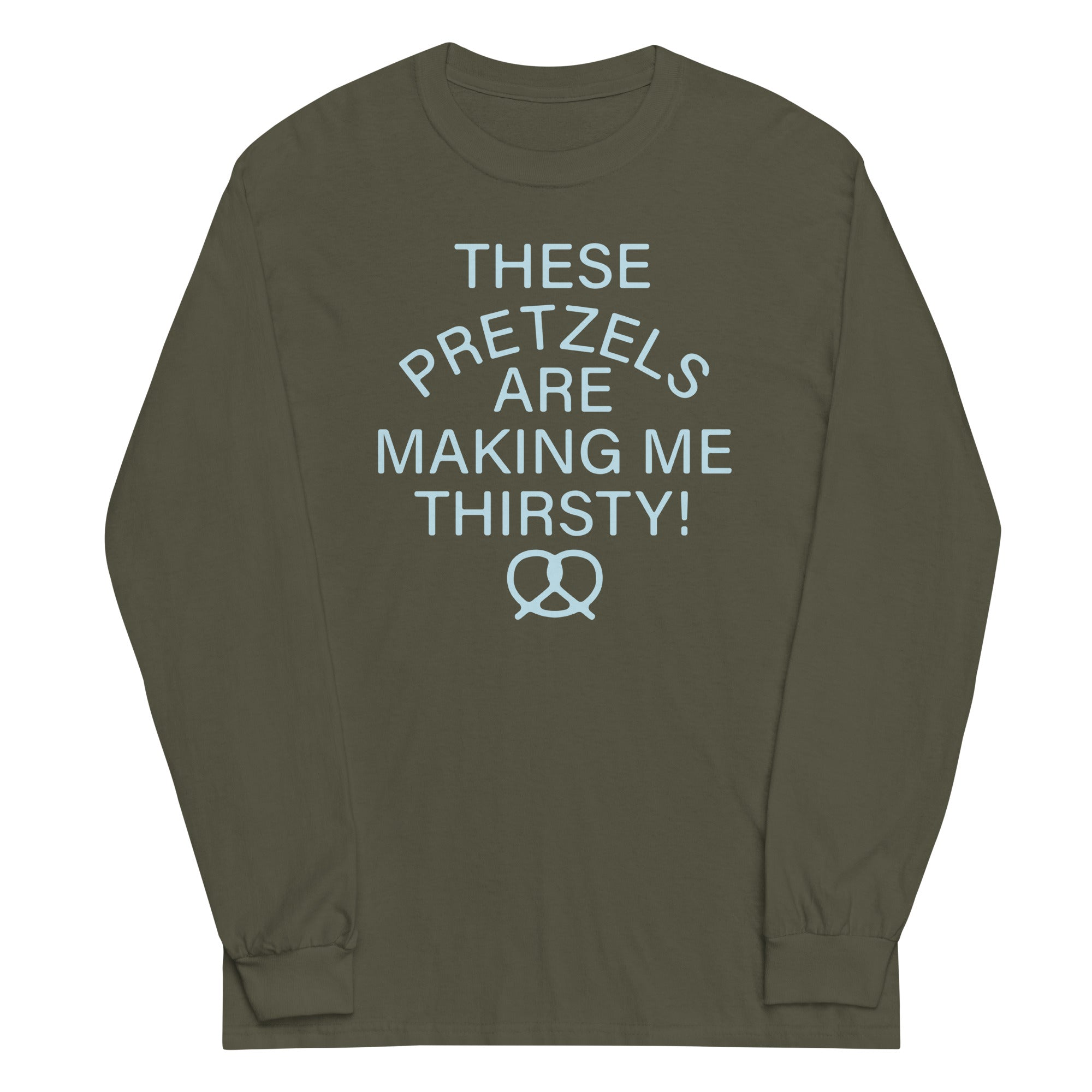 These Pretzels Are Making Me Thirsty! Unisex Long Sleeve Tee Hoodie, Sweatshirt | PureTeeCo.com (Image 5)