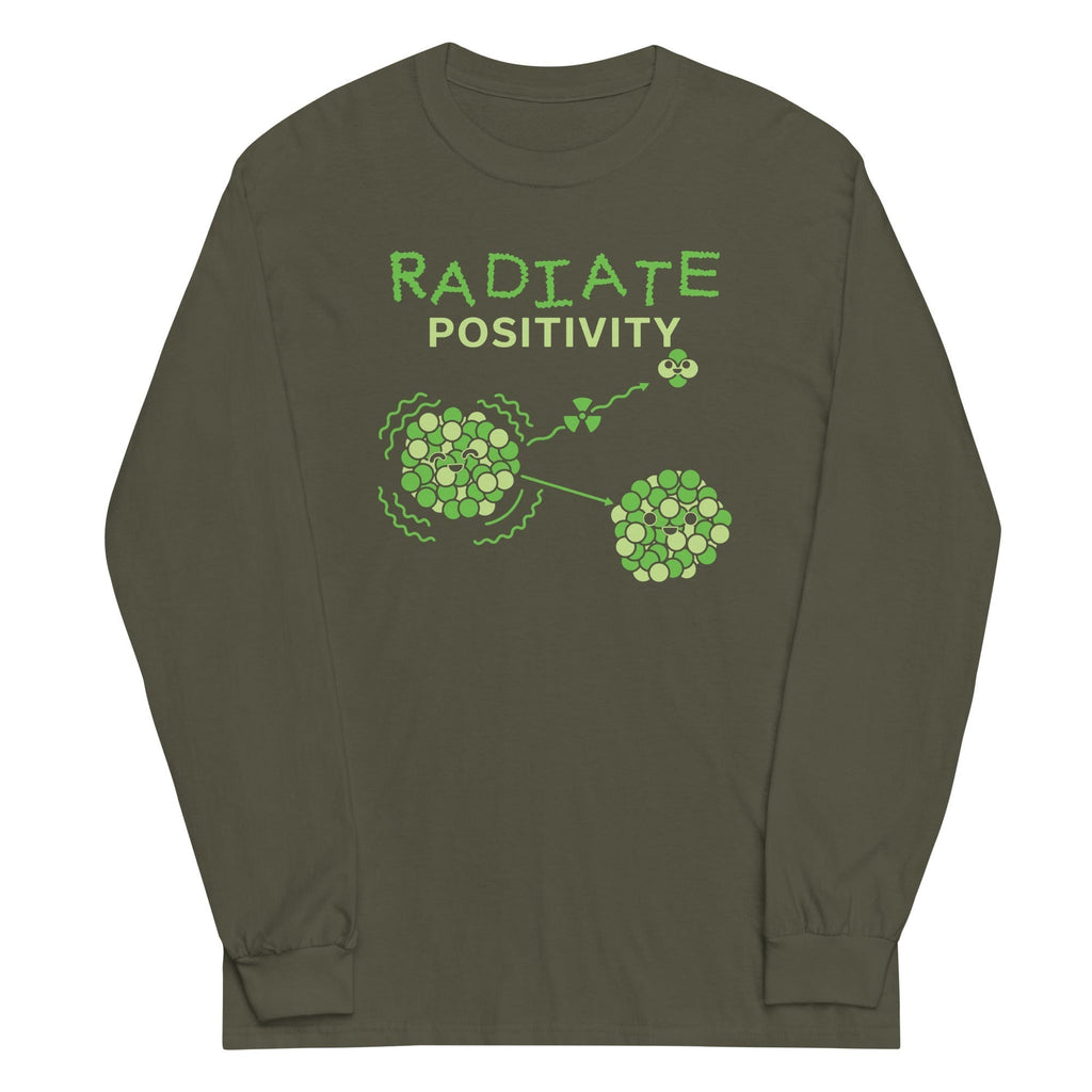 Radiate Positivity Unisex Long Sleeve Tee Hoodie, Sweatshirt | PureTeeCo.com (Image 4)
