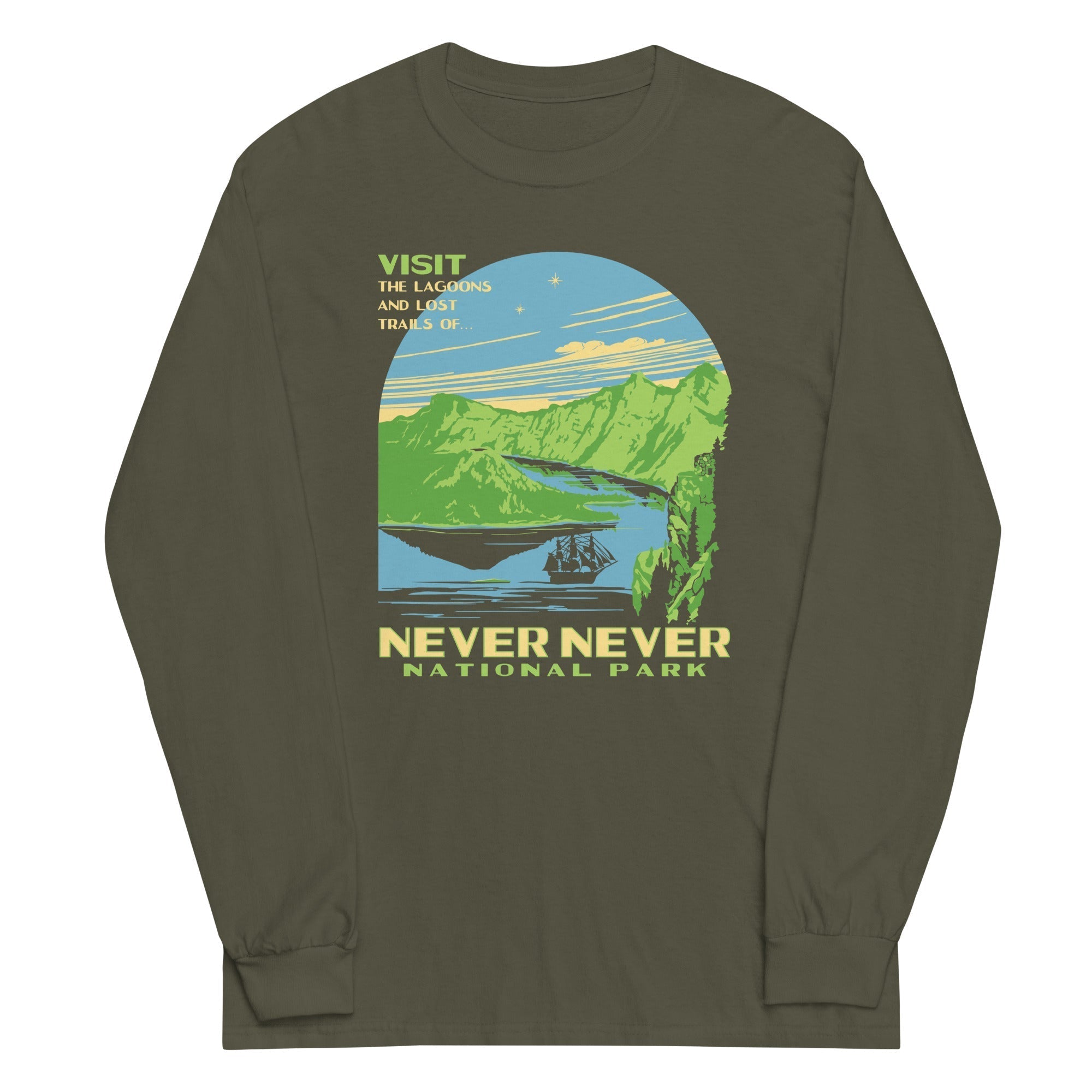 Never Never National Park Unisex Long Sleeve Tee Hoodie, Sweatshirt | PureTeeCo.com (Image 3)