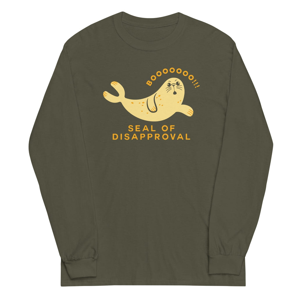Seal Of Disapproval Unisex Long Sleeve Tee Hoodie, Sweatshirt | PureTeeCo.com (Image 5)