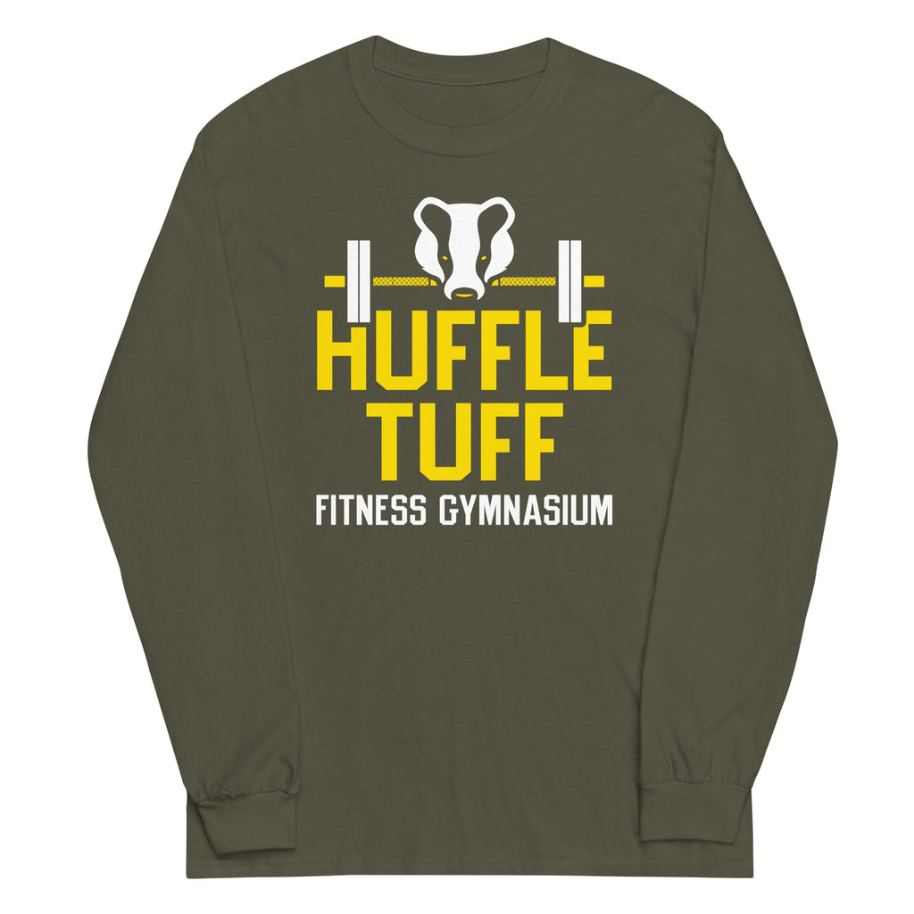 Huffle Tuff Gym Unisex Long Sleeve Tee Hoodie, Sweatshirt | PureTeeCo.com (Image 4)