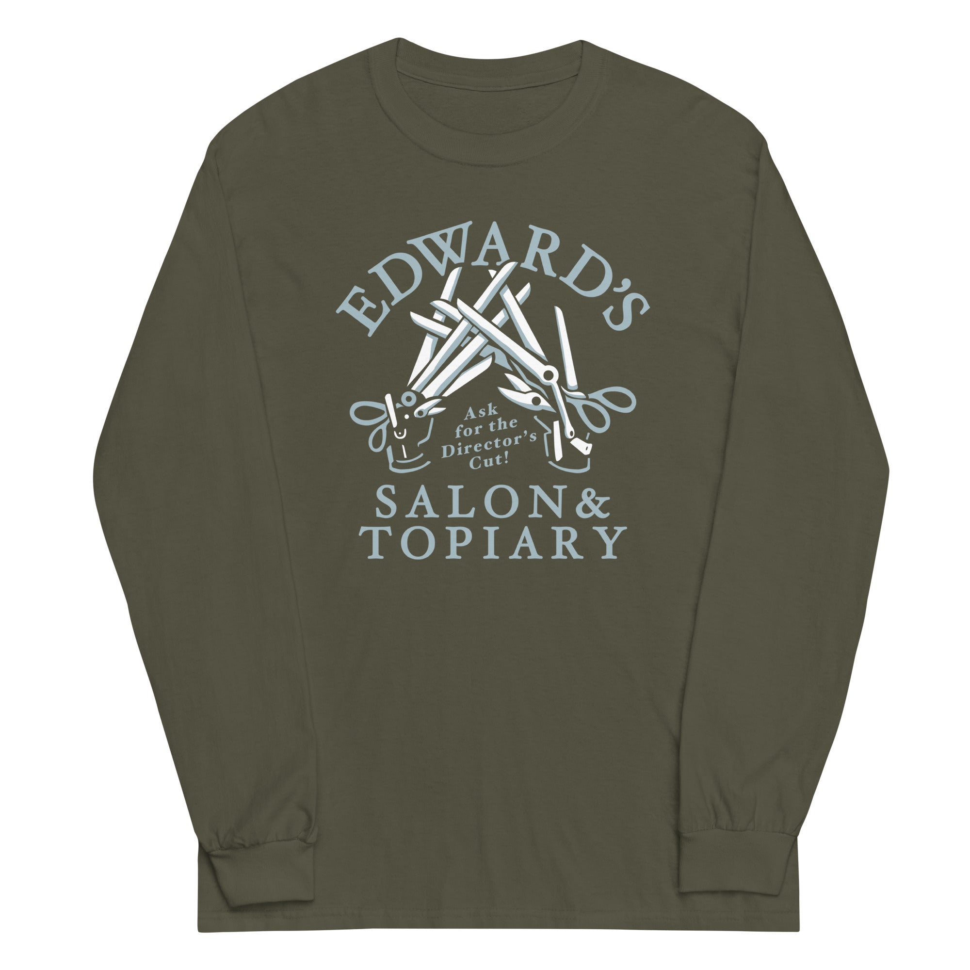Edward's Salon and Topiary Unisex Long Sleeve Tee Hoodie, Sweatshirt | PureTeeCo.com (Image 3)