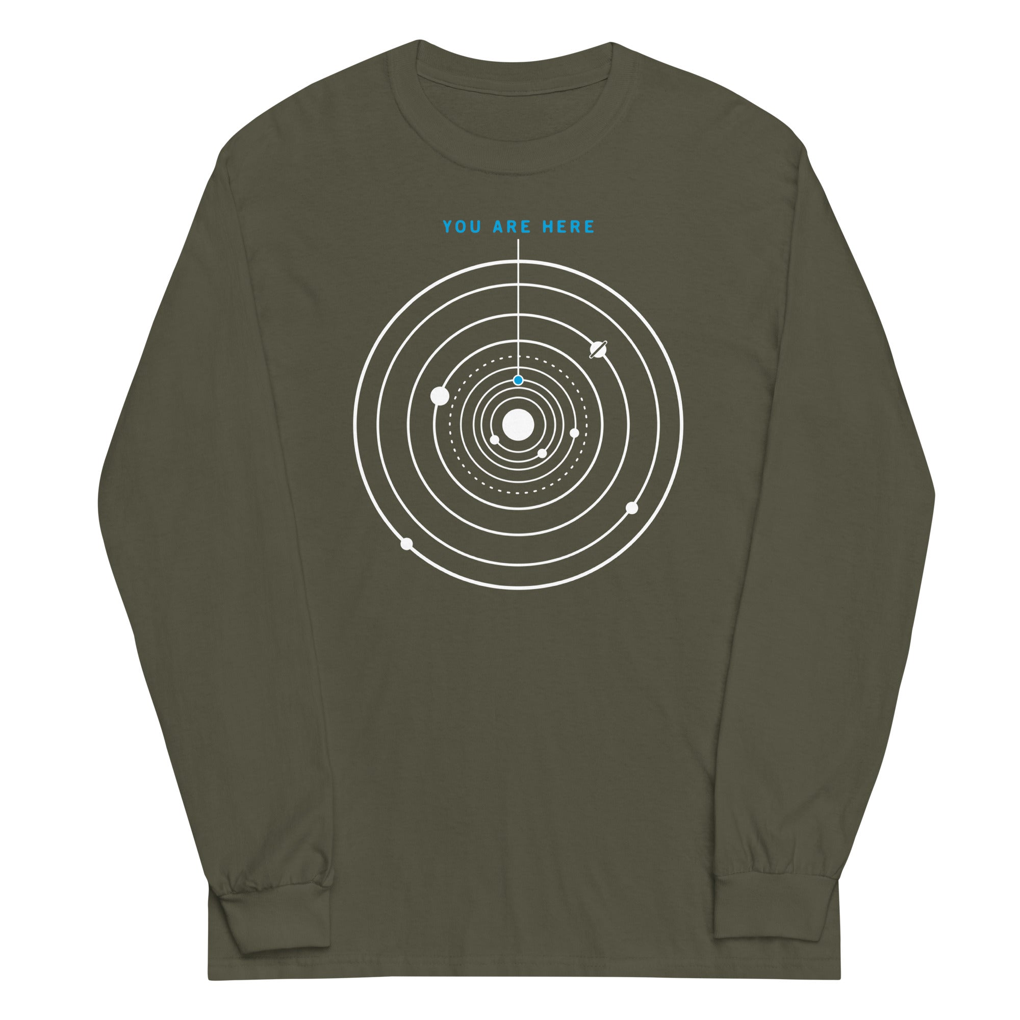 You Are Here Unisex Long Sleeve Tee Hoodie, Sweatshirt | PureTeeCo.com (Image 4)