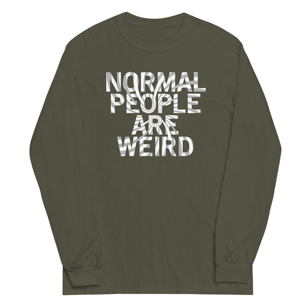 Normal People Are Weird Unisex Long Sleeve Tee Hoodie, Sweatshirt | PureTeeCo.com (Image 5)