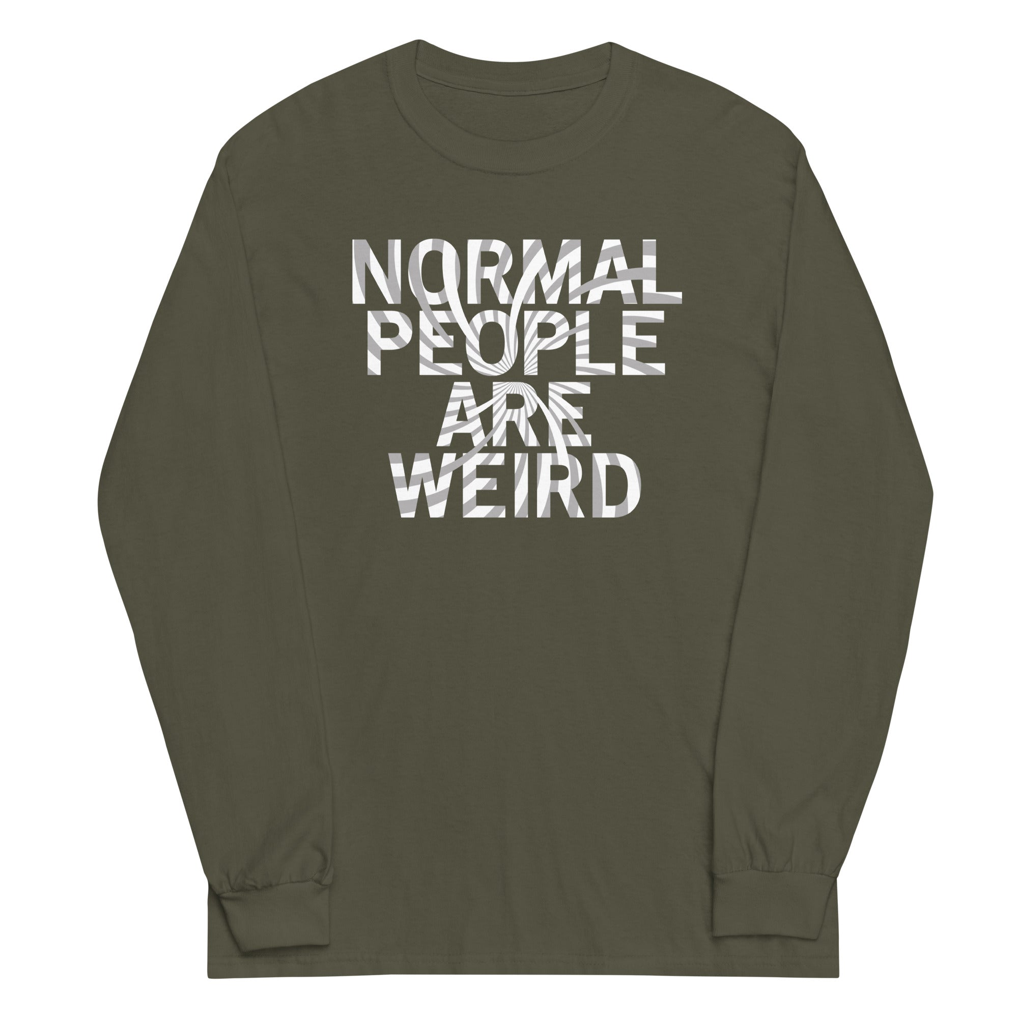 Normal People Are Weird Unisex Long Sleeve Tee Hoodie, Sweatshirt | PureTeeCo.com (Image 5)
