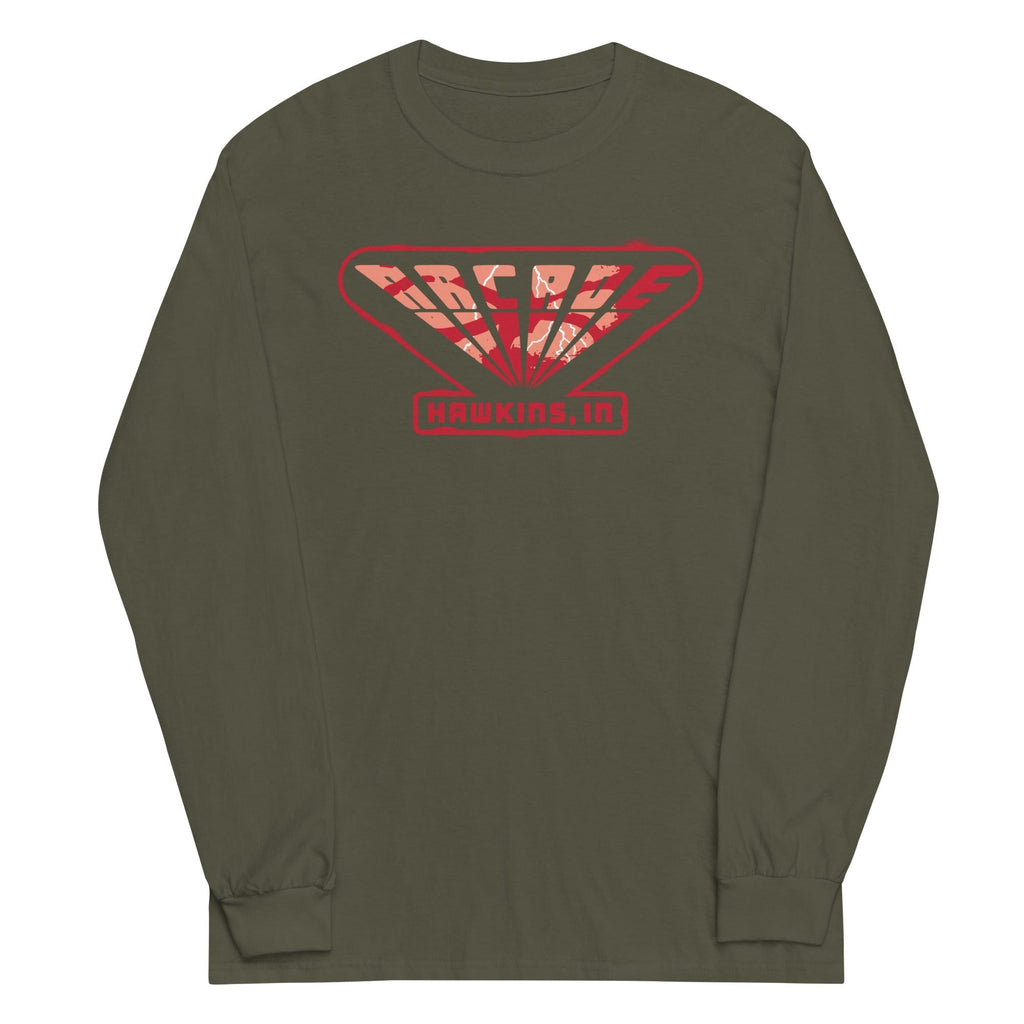 Arcade Unisex Long Sleeve Tee Hoodie, Sweatshirt | PureTeeCo.com (Image 4)