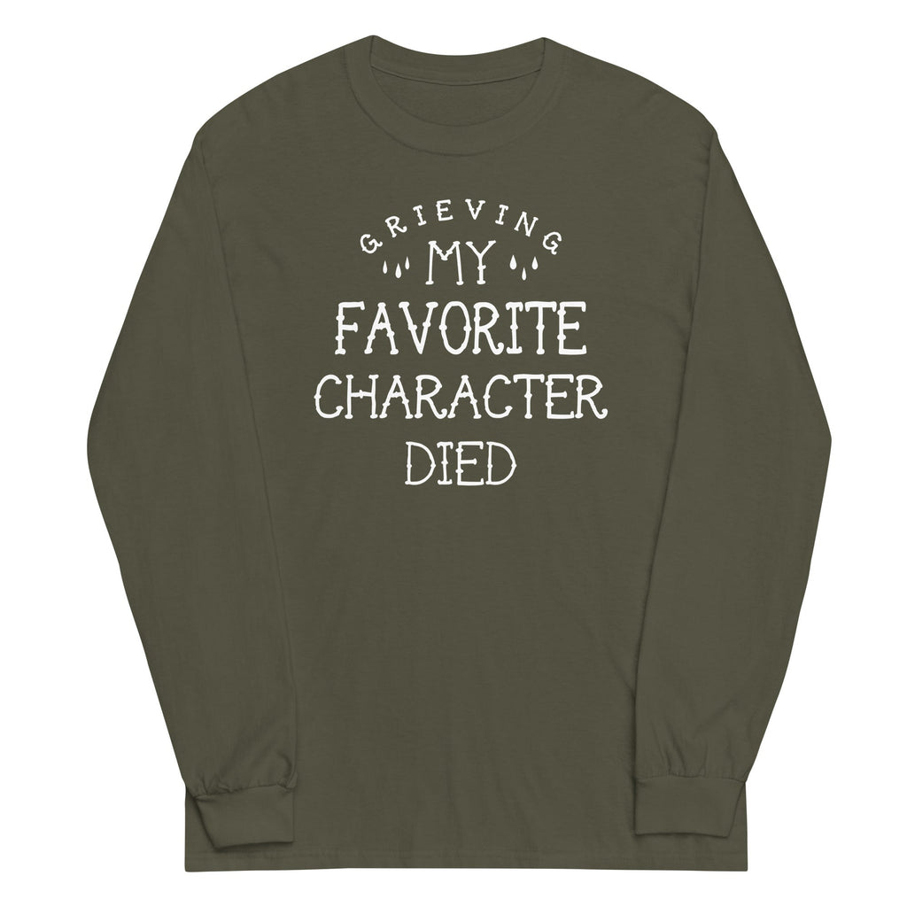 My Favorite Character Died Unisex Long Sleeve Tee Hoodie, Sweatshirt | PureTeeCo.com (Image 5)