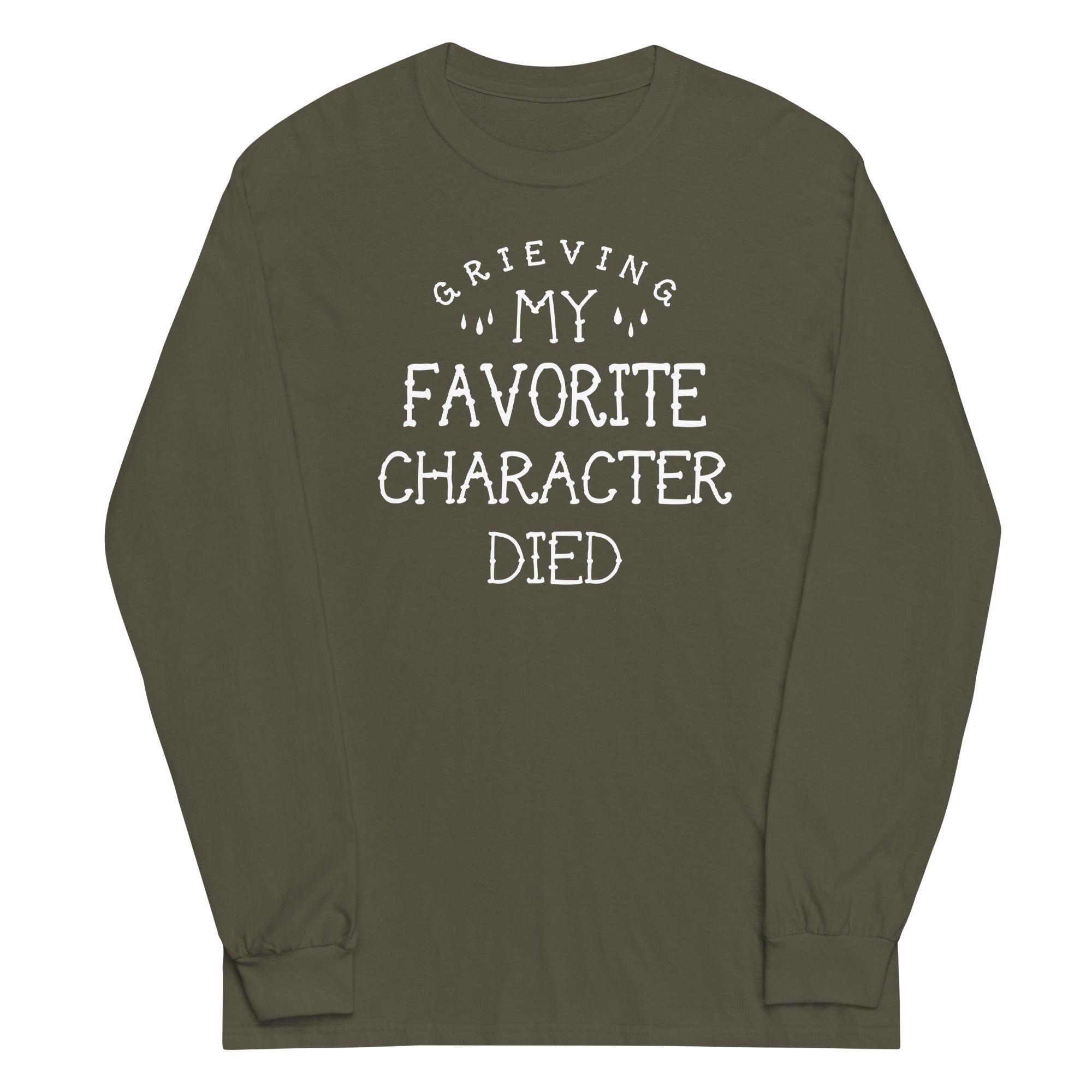 My Favorite Character Died Unisex Long Sleeve Tee Hoodie, Sweatshirt | PureTeeCo.com (Image 5)