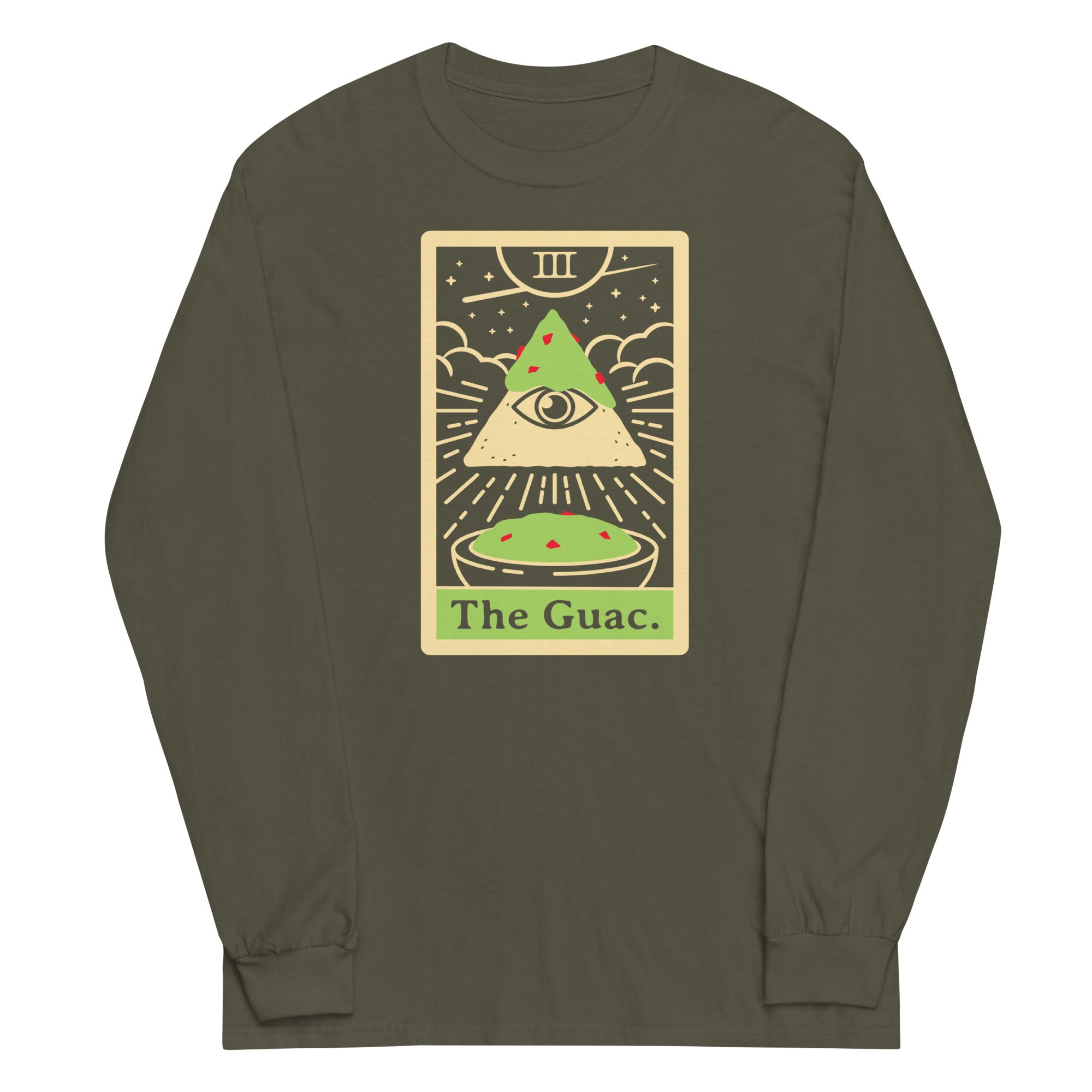 The Guac Tarot Unisex Long Sleeve Tee Hoodie, Sweatshirt | PureTeeCo.com (Image 4)