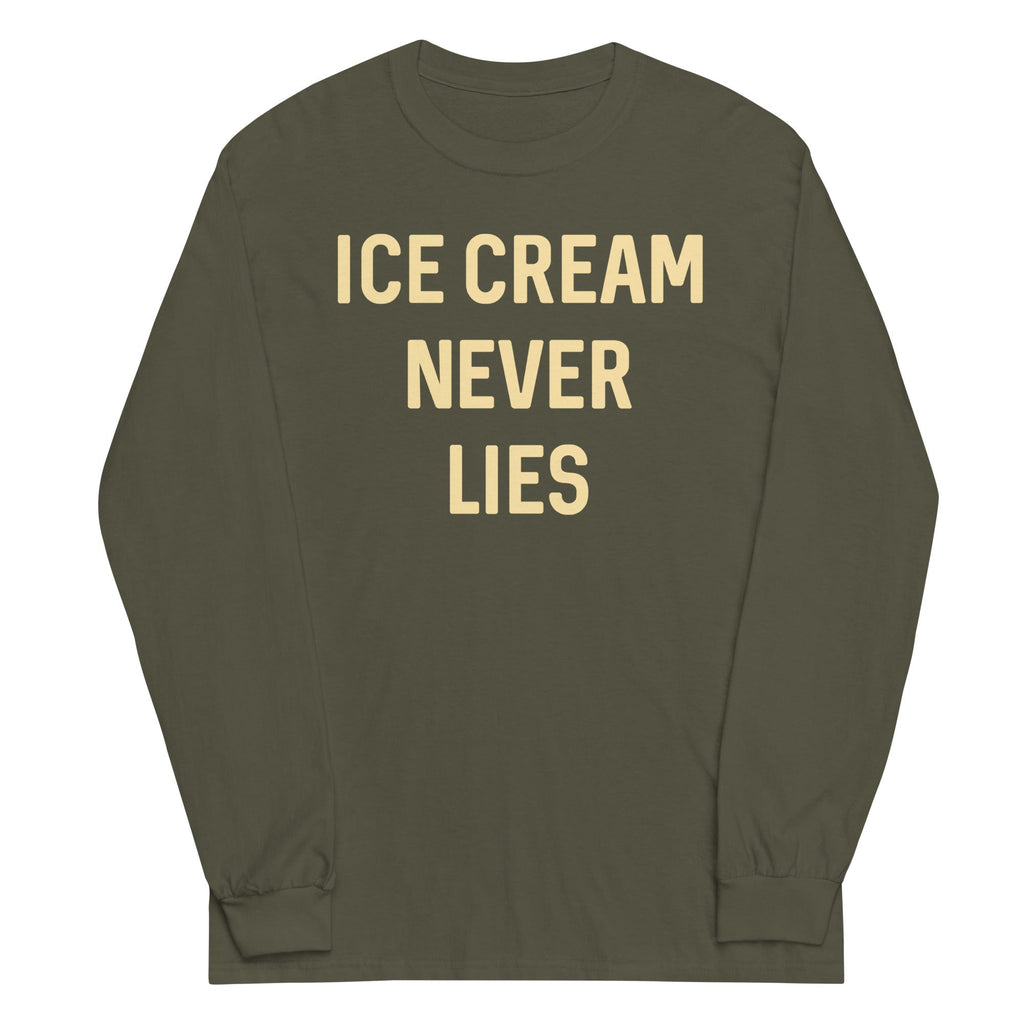 Ice Cream Never Lies Unisex Long Sleeve Tee Hoodie, Sweatshirt | PureTeeCo.com (Image 5)