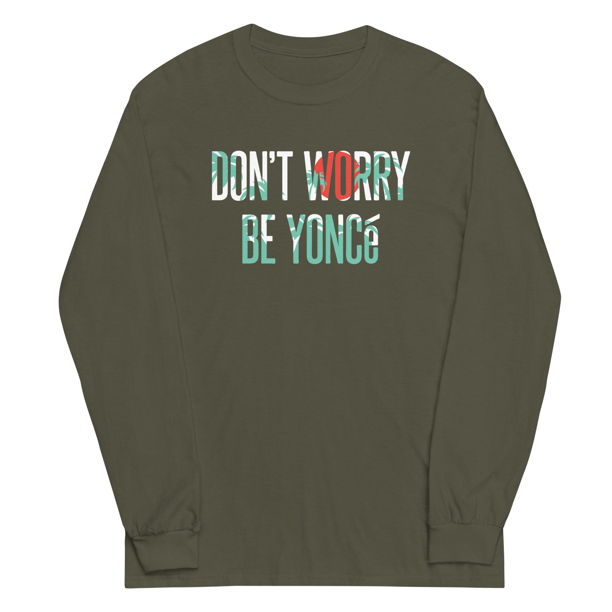 Don't Worry Be Yonce Unisex Long Sleeve Tee Hoodie, Sweatshirt | PureTeeCo.com (Image 4)