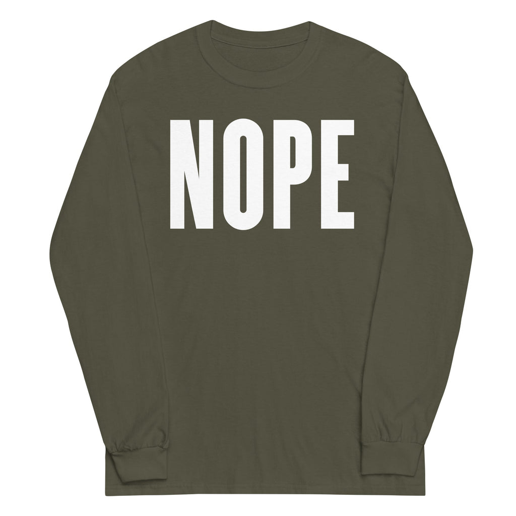 Nope Unisex Long Sleeve Tee Hoodie, Sweatshirt | PureTeeCo.com (Image 5)